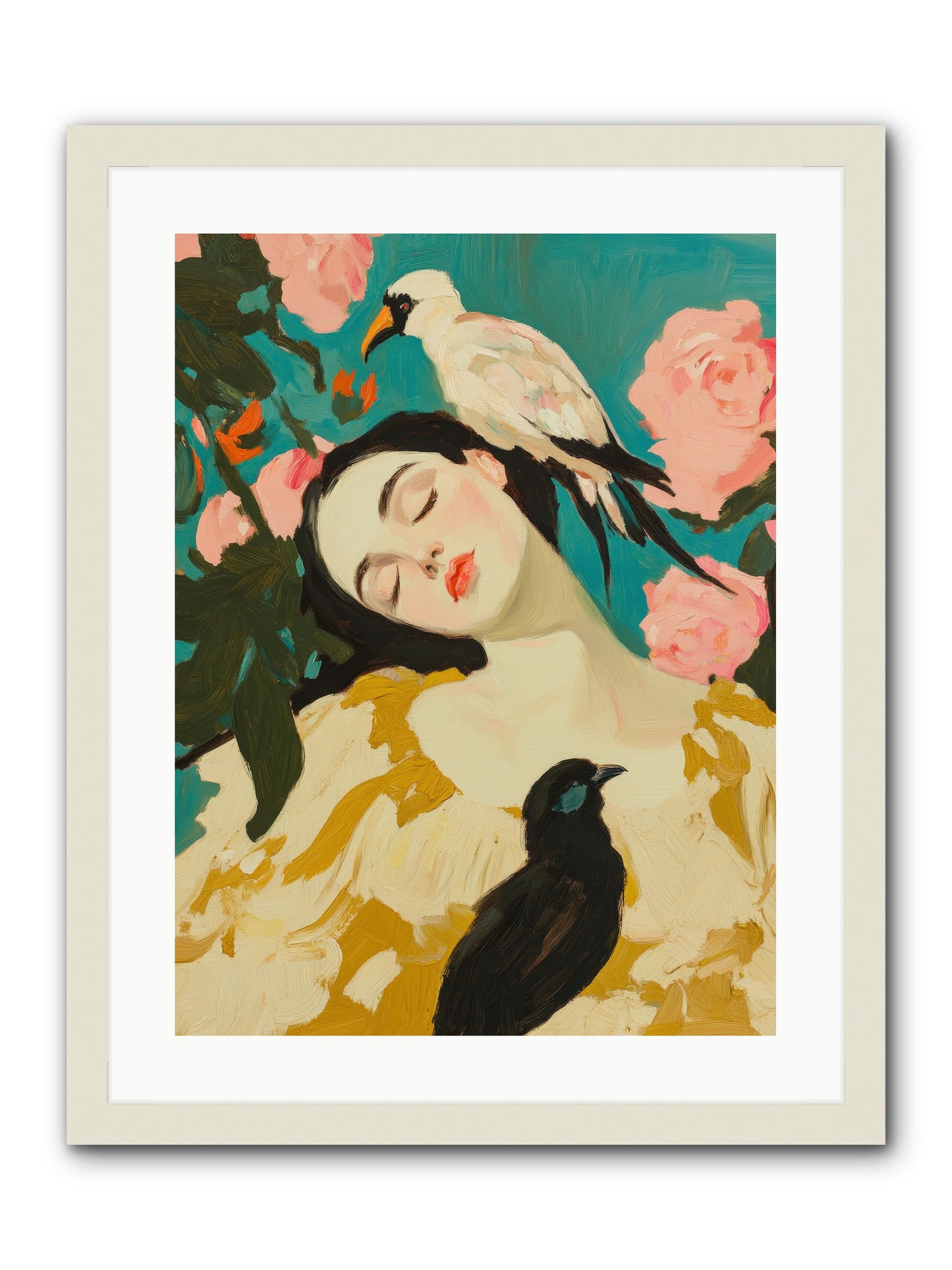 Theodora Nightshade-REZ -- Framed Print - White 18x24