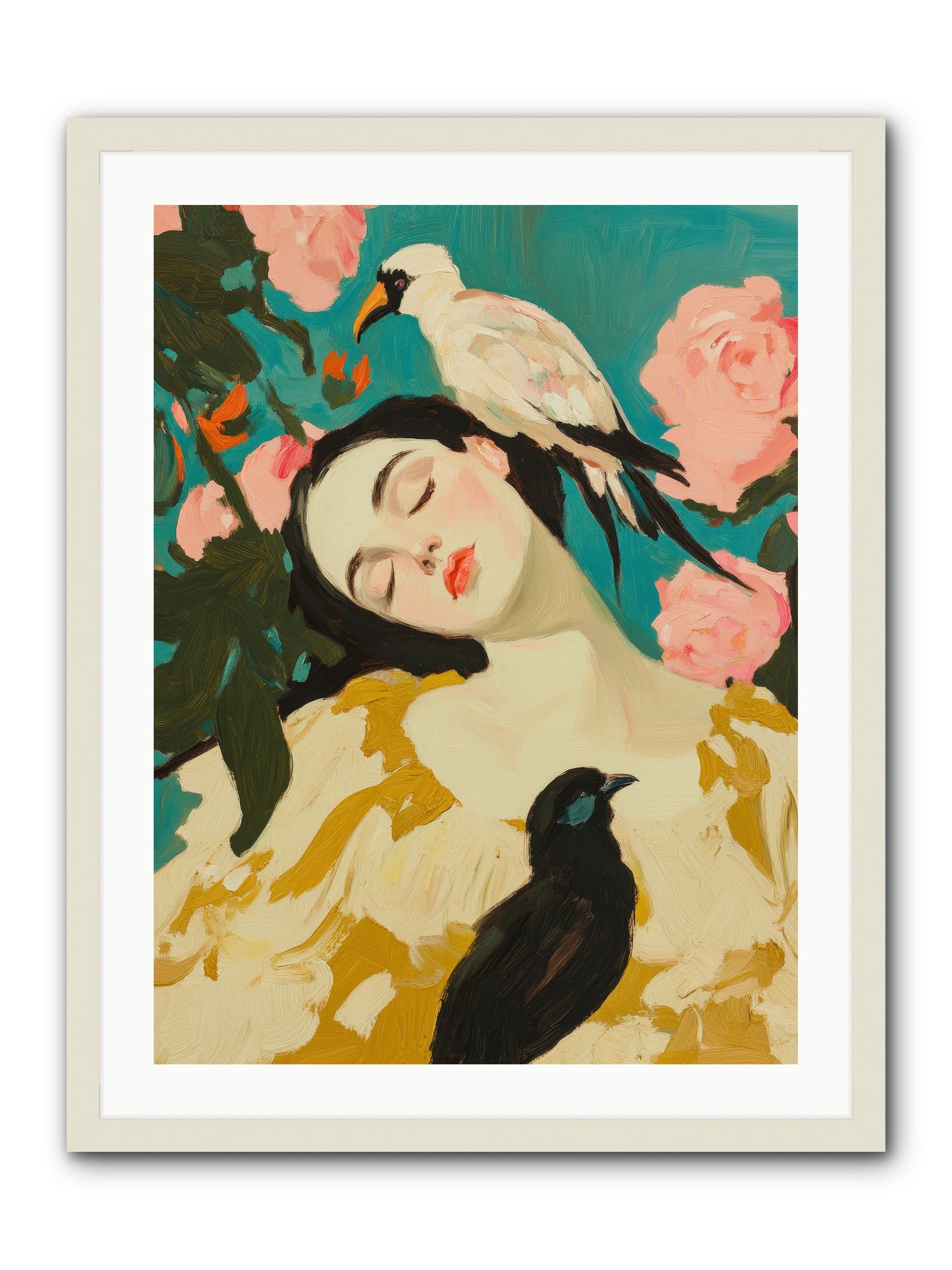 Theodora Nightshade-REZ -- Framed Print - White 24x32