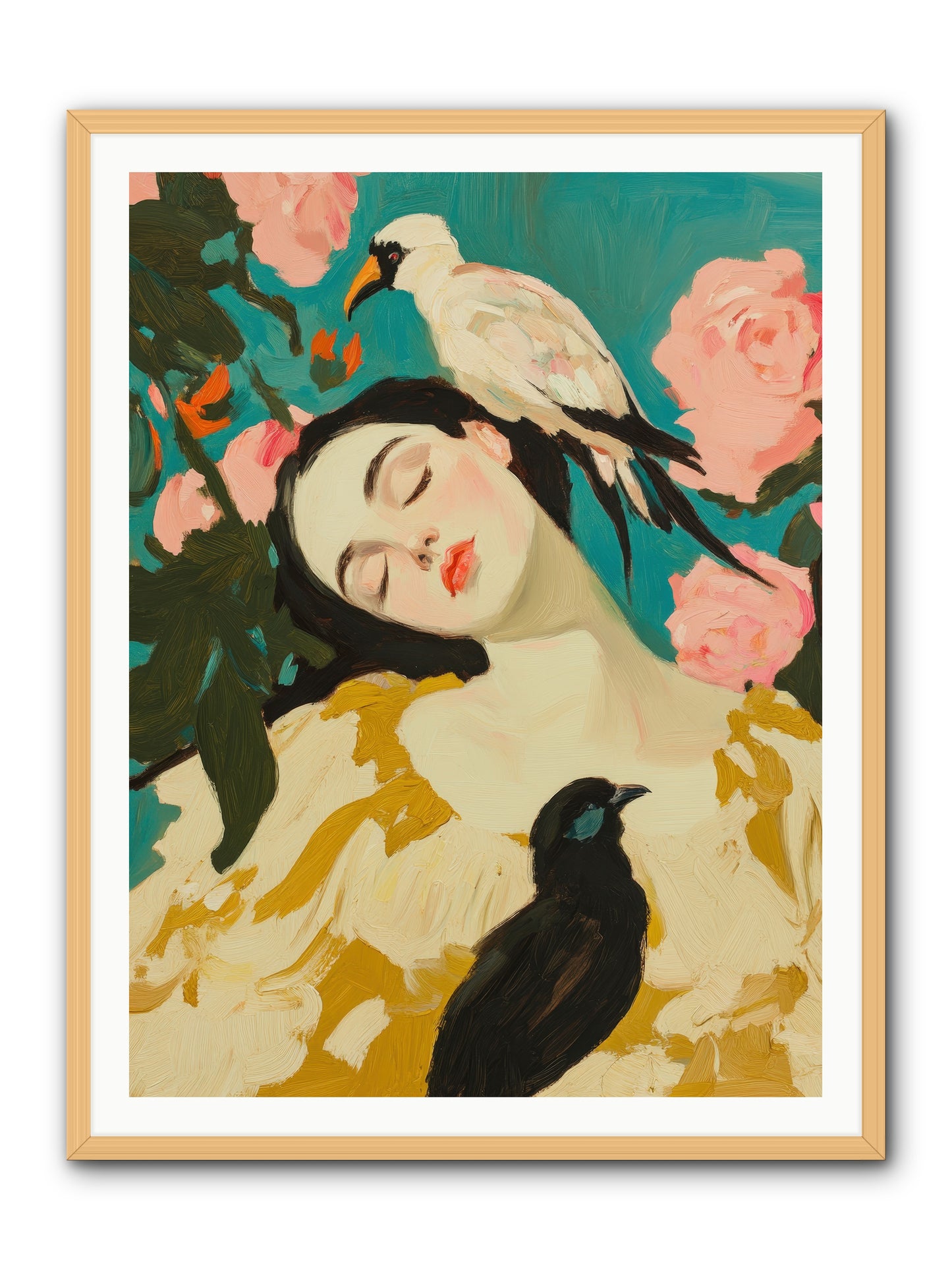 Theodora Nightshade-REZ -- Framed Print - Natural 36x48