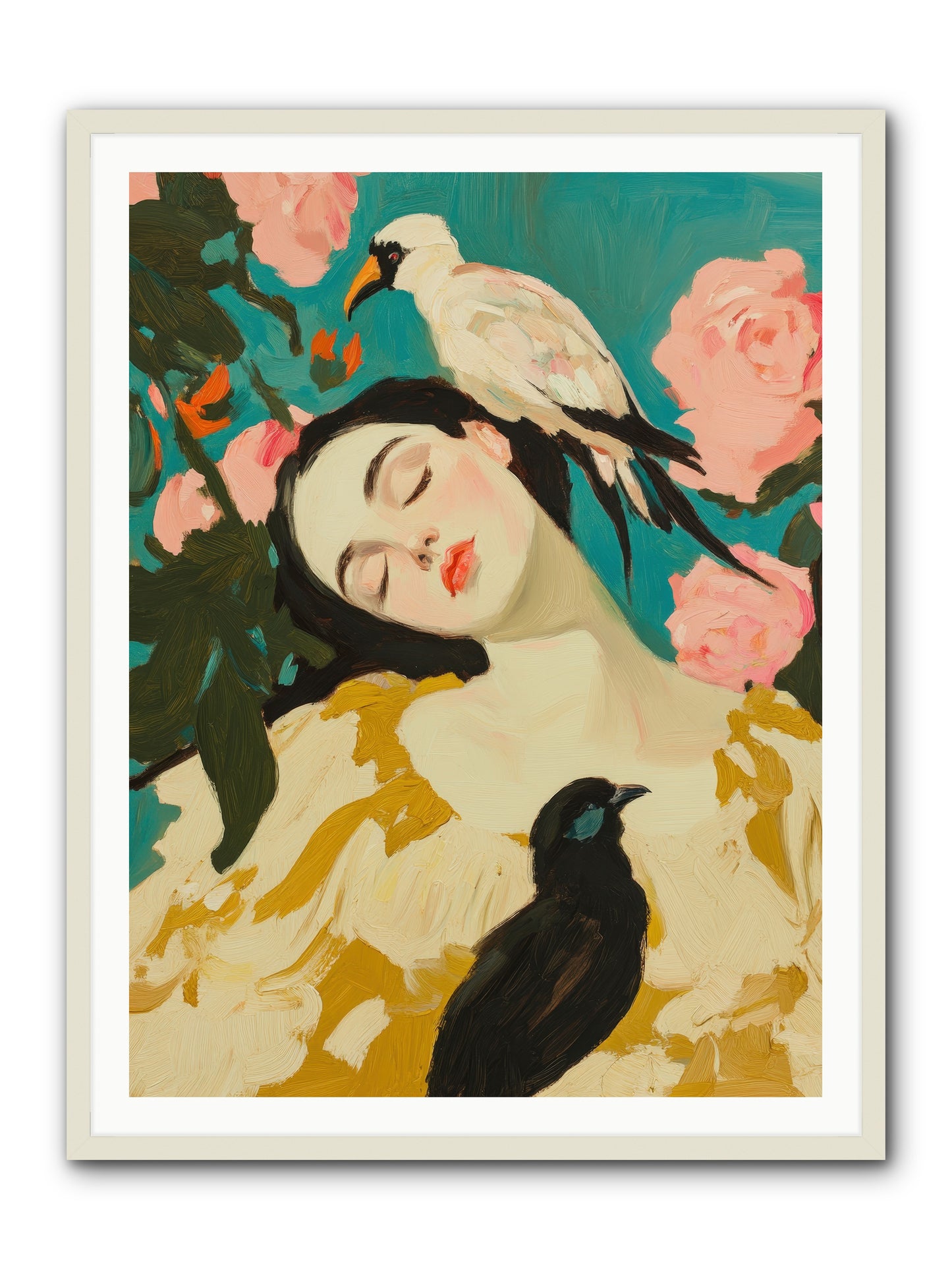 Theodora Nightshade-REZ -- Framed Print - White 36x48