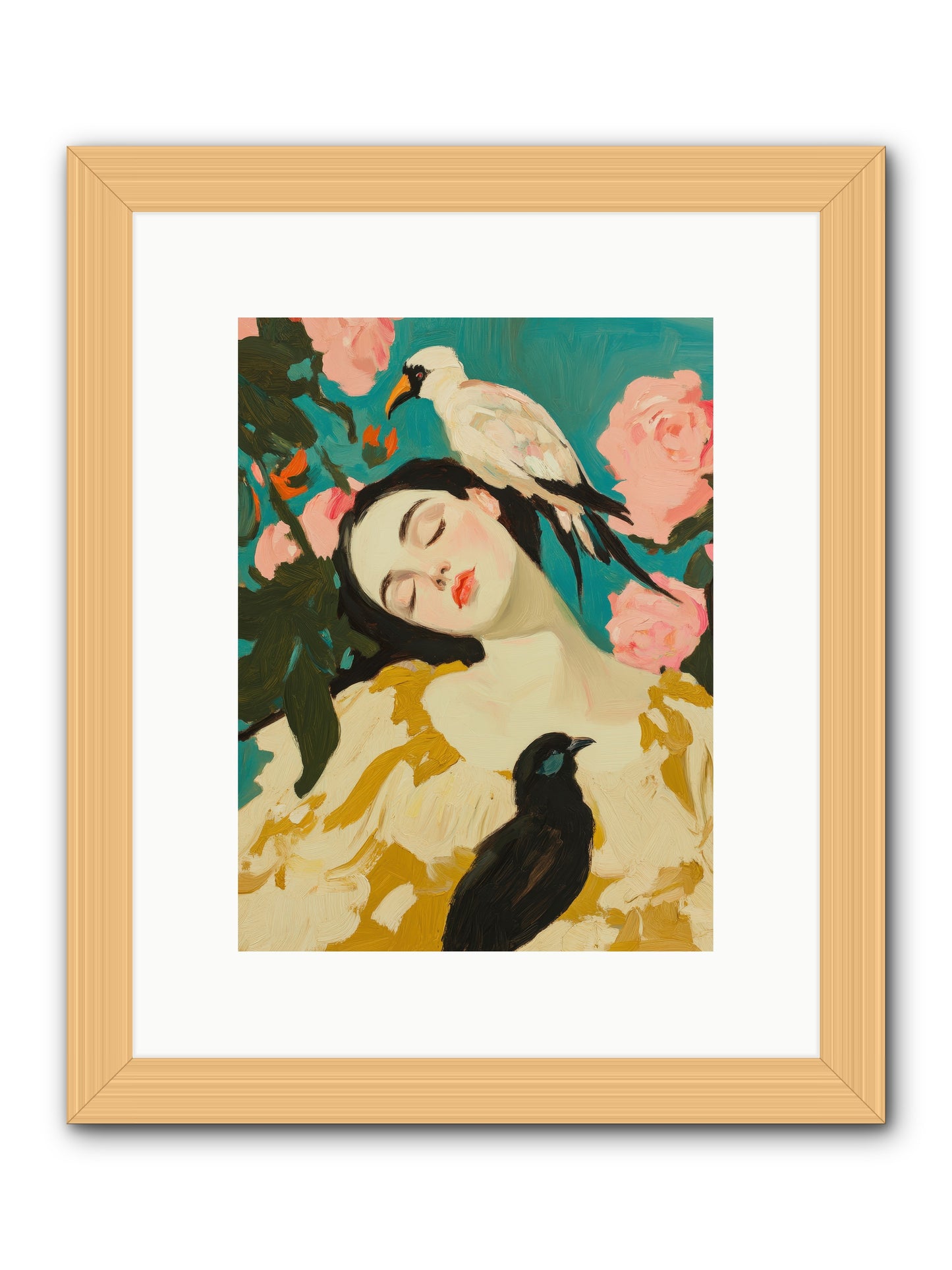 Theodora Nightshade-REZ -- Framed Print - Natural 9x12