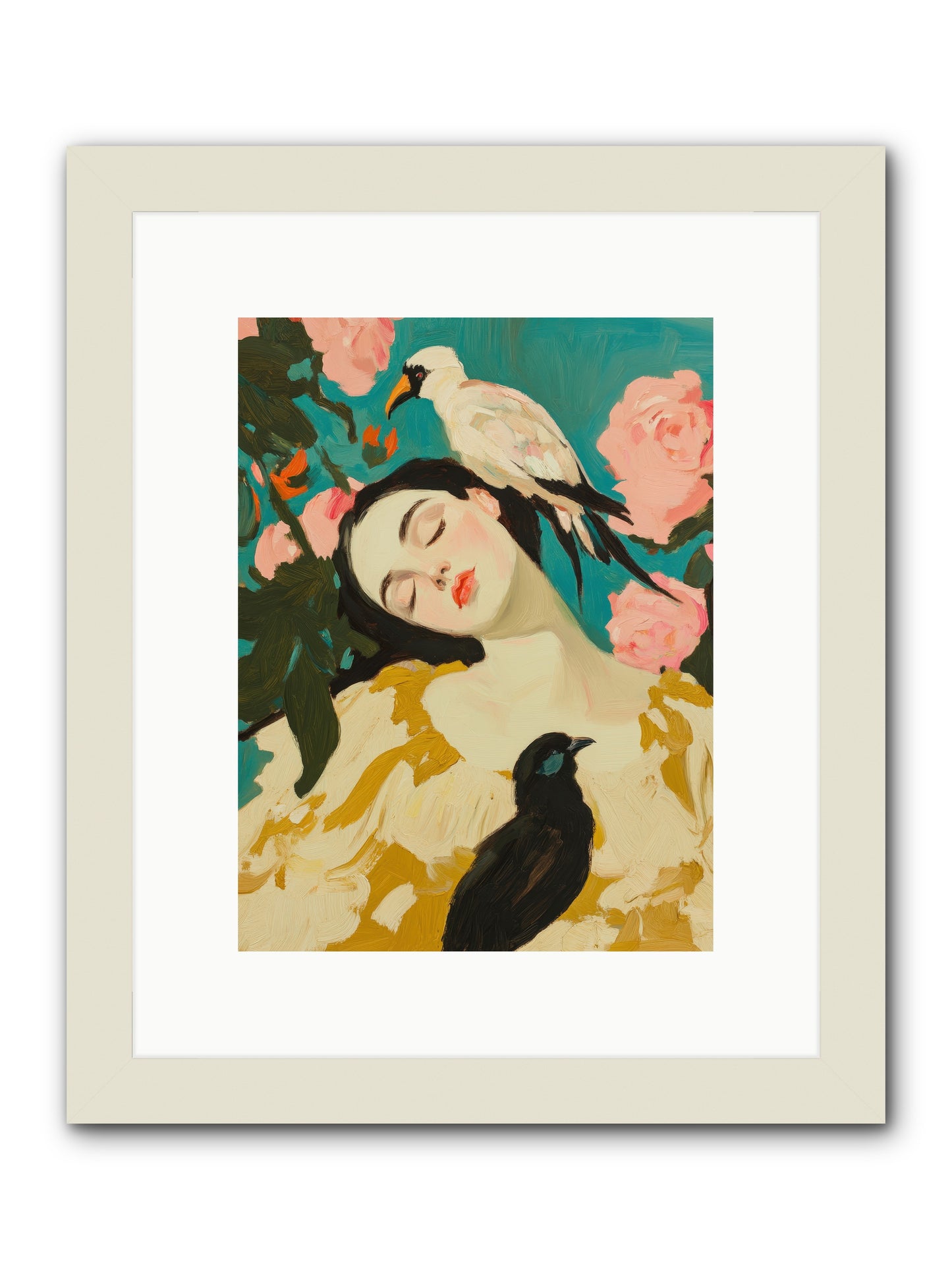 Theodora Nightshade-REZ -- Framed Print - White 9x12