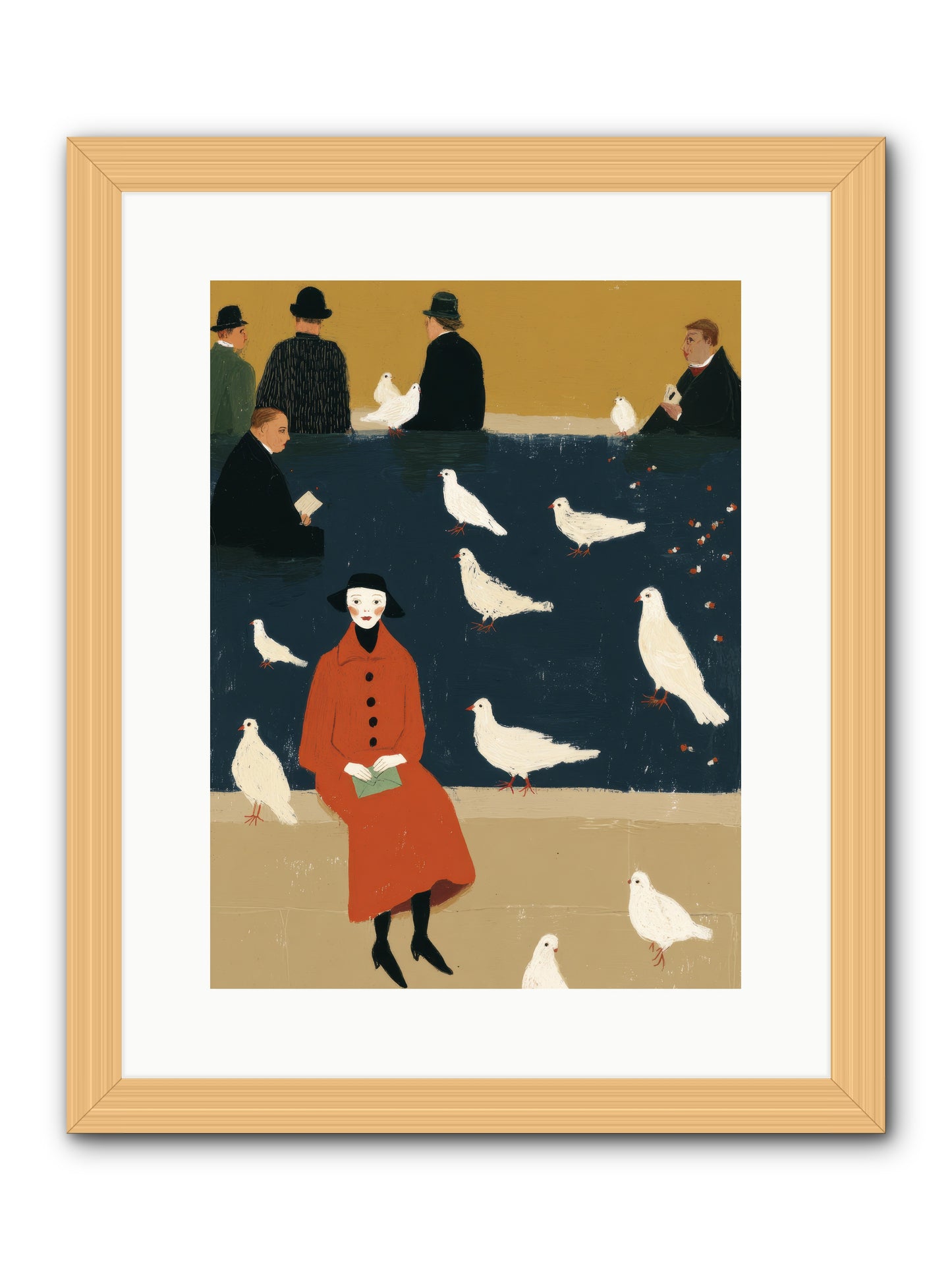 They Spoke in Maps -- Framed Print - Natural 12x16