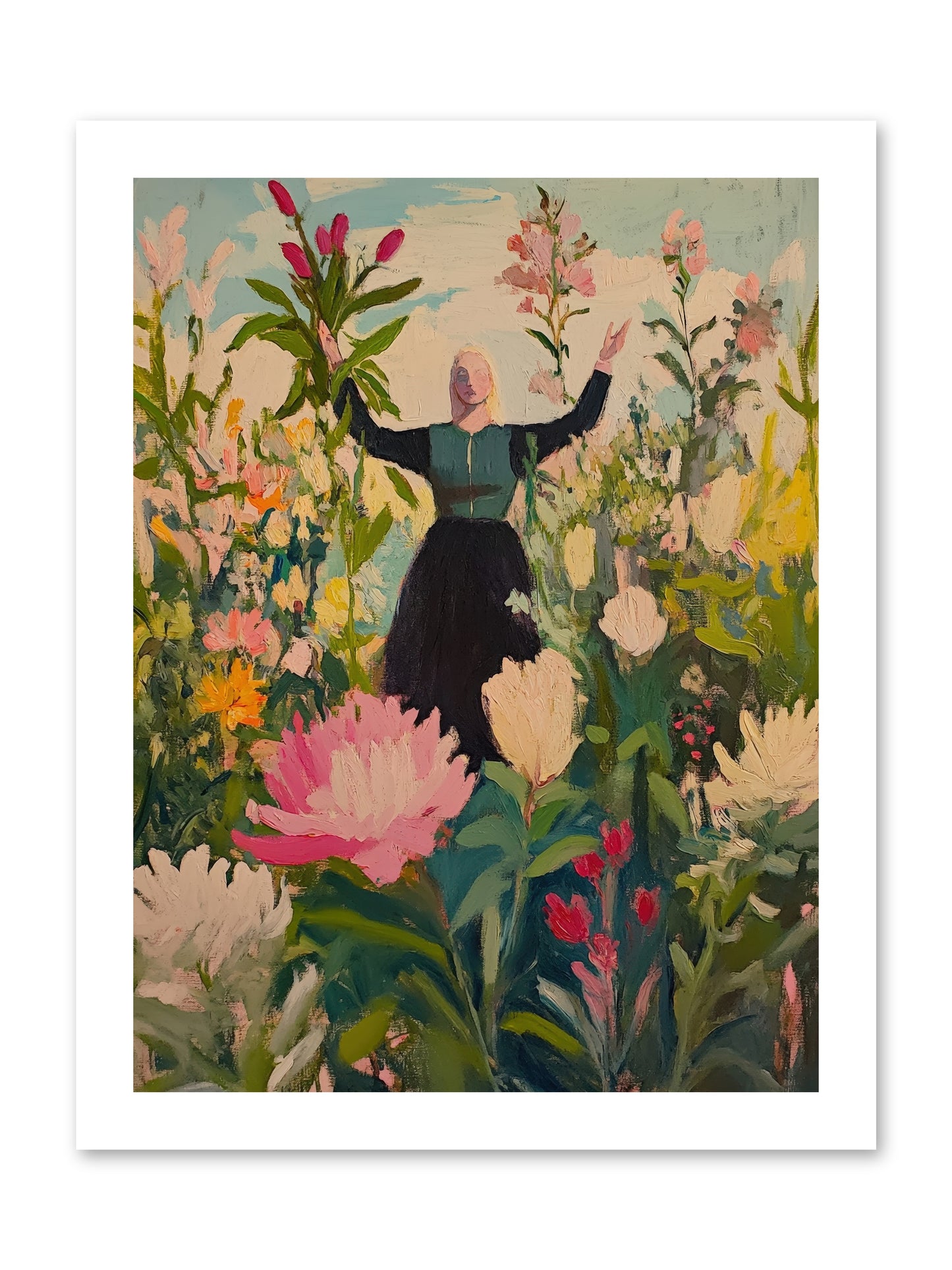 Thistle Lovebird-REZ -- Paper Print 12x16