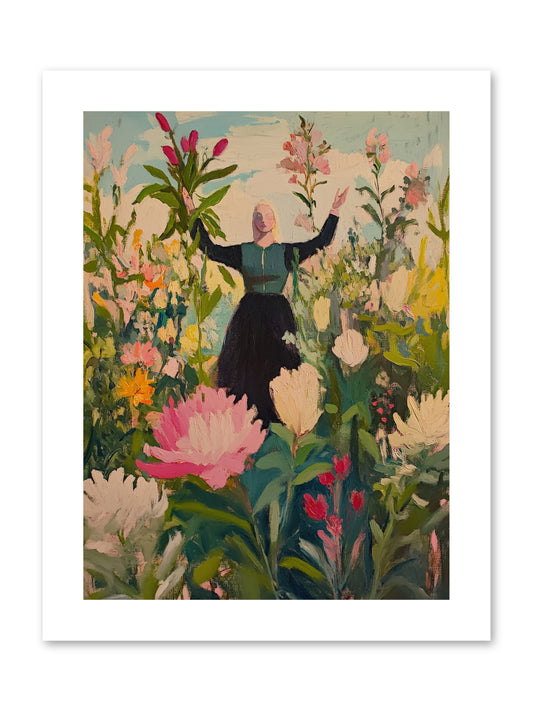 Thistle Lovebird-REZ -- Paper Print 9x12
