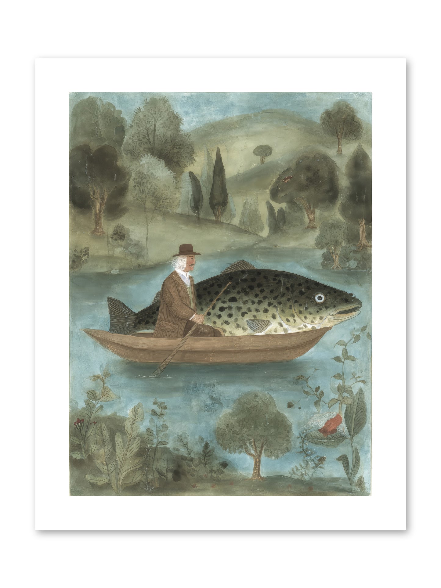 Thoreau's Pond -- Loose Canvas Print 9x12