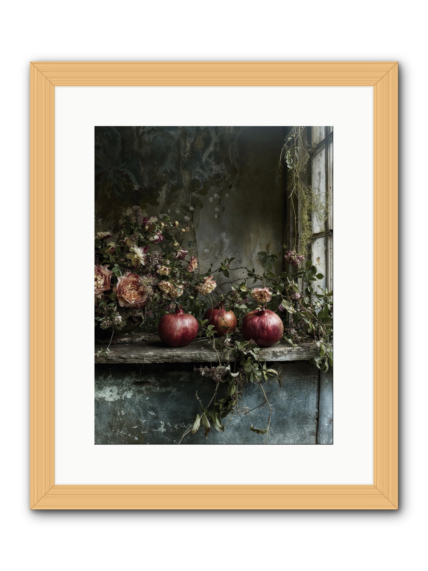 Thornsweet -- Framed Print - Natural 12x16