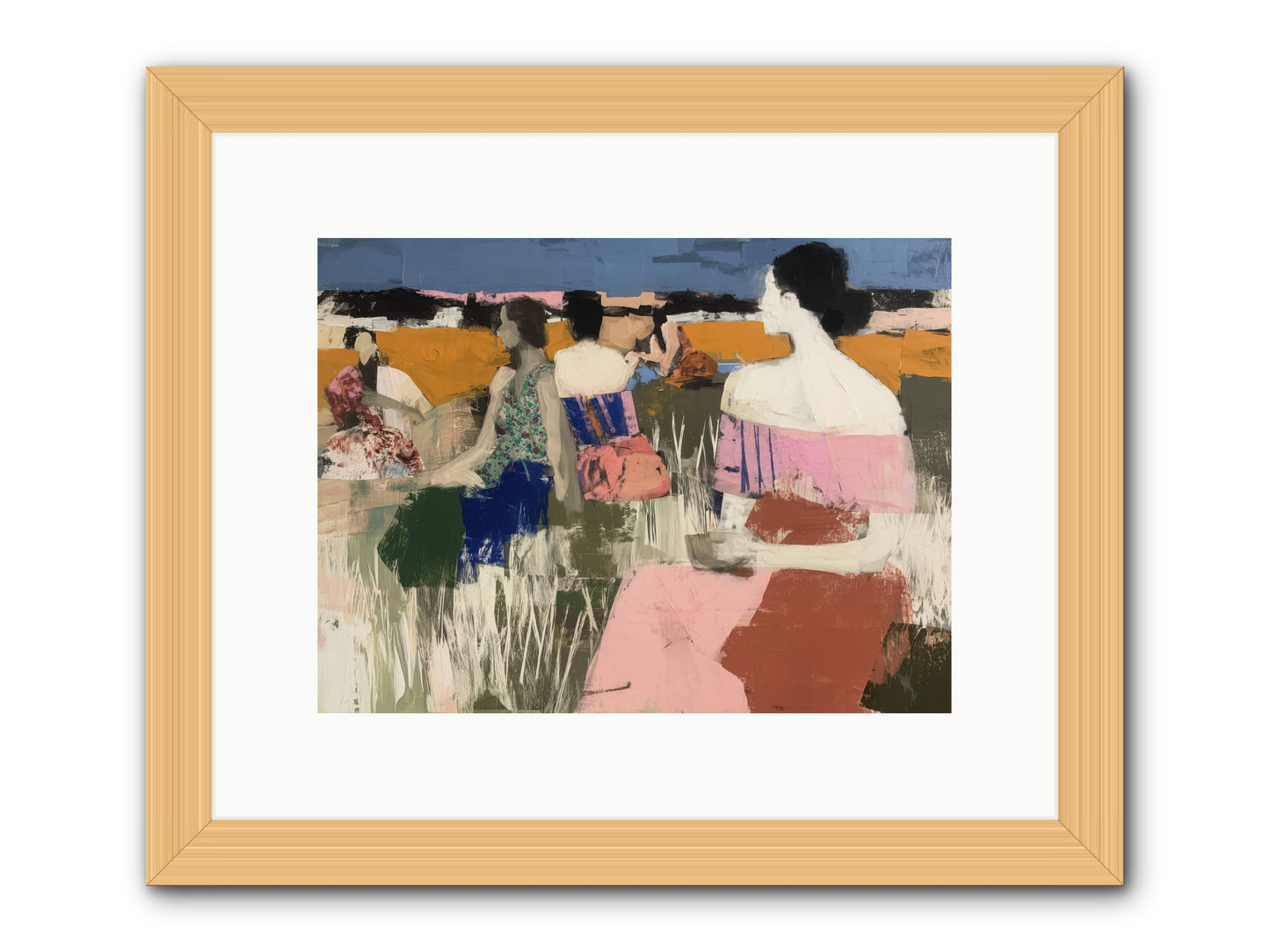 Threads of Affection -- Framed Print - Natural 12x9