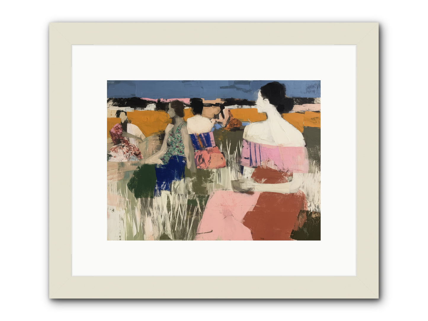 Threads of Affection -- Framed Print - White 12x9