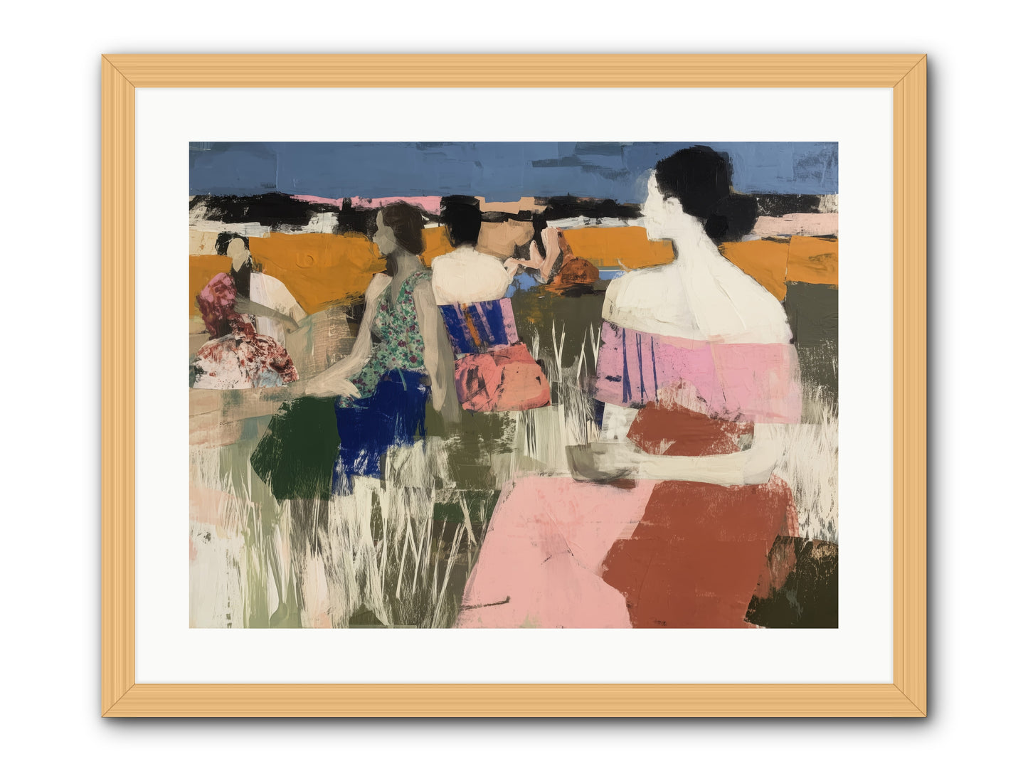 Threads of Affection -- Framed Print - Natural 24x18