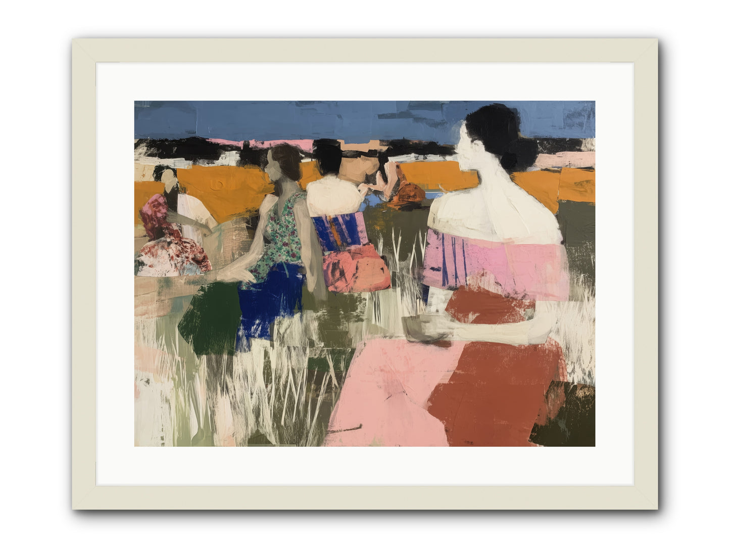Threads of Affection -- Framed Print - White 24x18