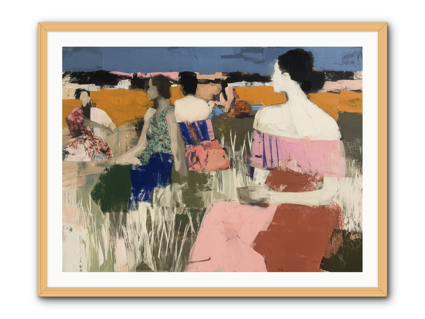 Threads of Affection -- Framed Print - Natural 40x30