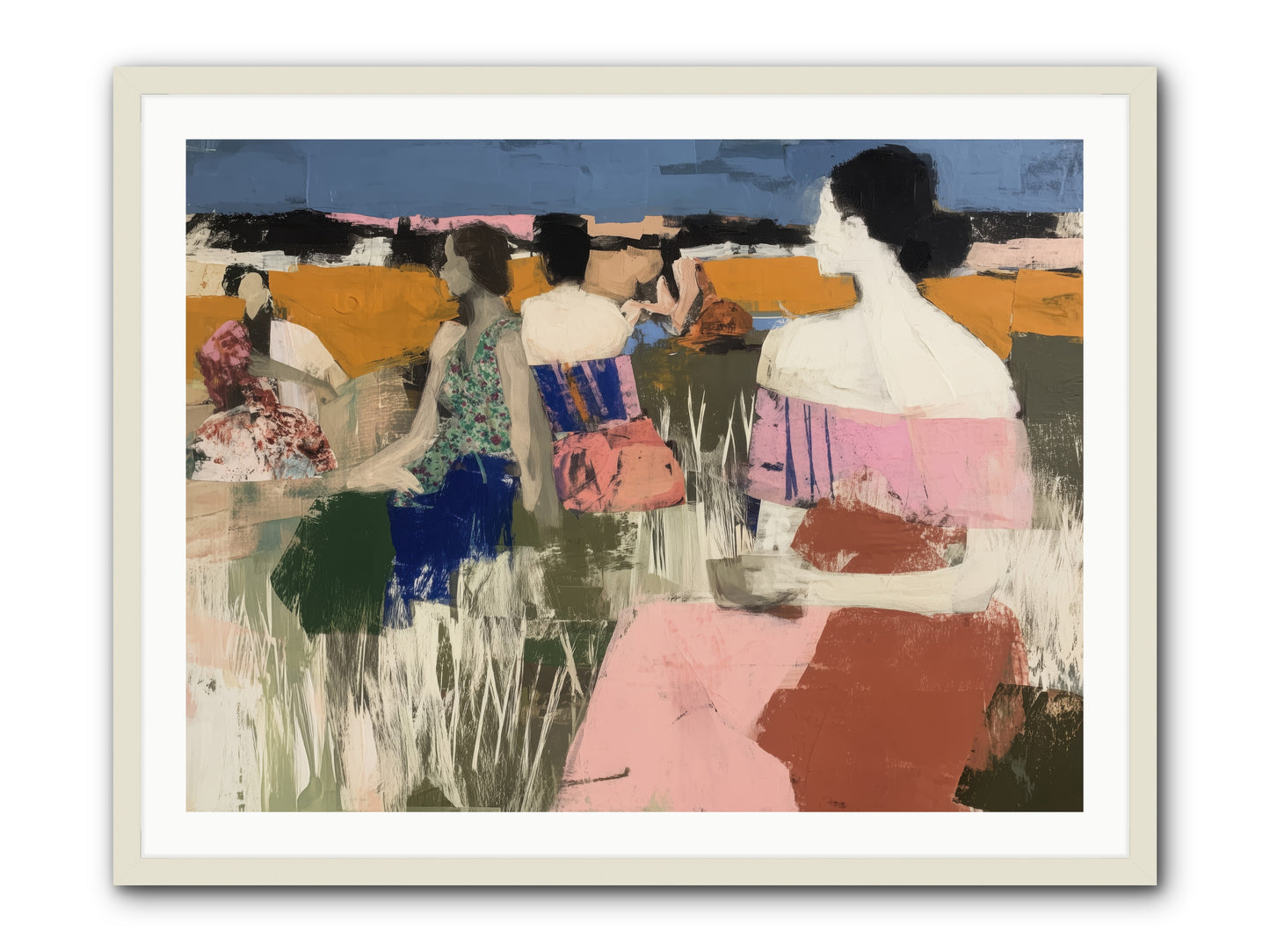 Threads of Affection -- Framed Print - White 40x30