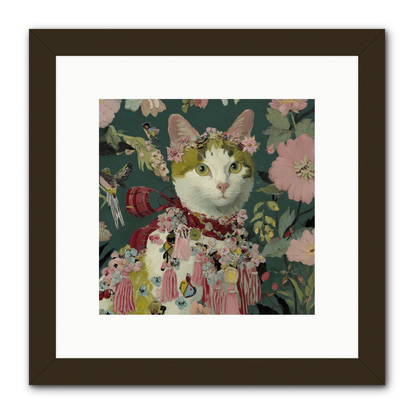 Threads of Sunrise -- Framed Print - Black 10x10