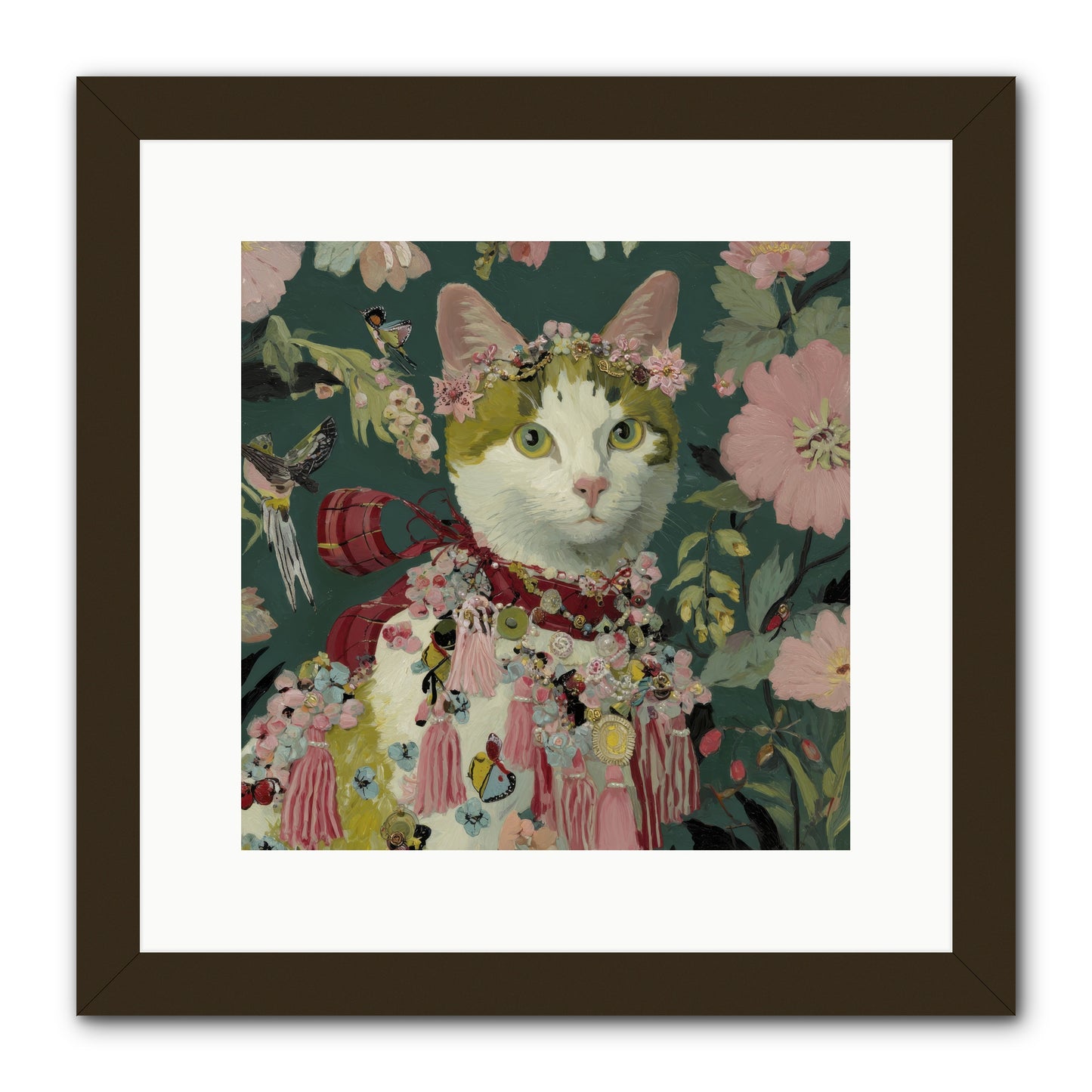 Threads of Sunrise -- Framed Print - Black 12x12