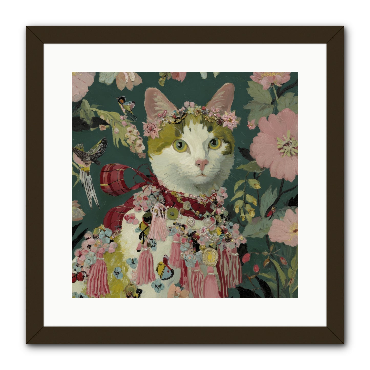 Threads of Sunrise -- Framed Print - Black 16x16