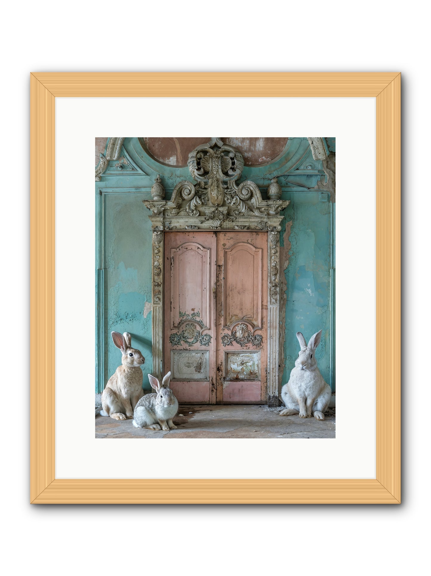 Threshold To Cottontail's Paradise -- Framed Print - Natural 12x15