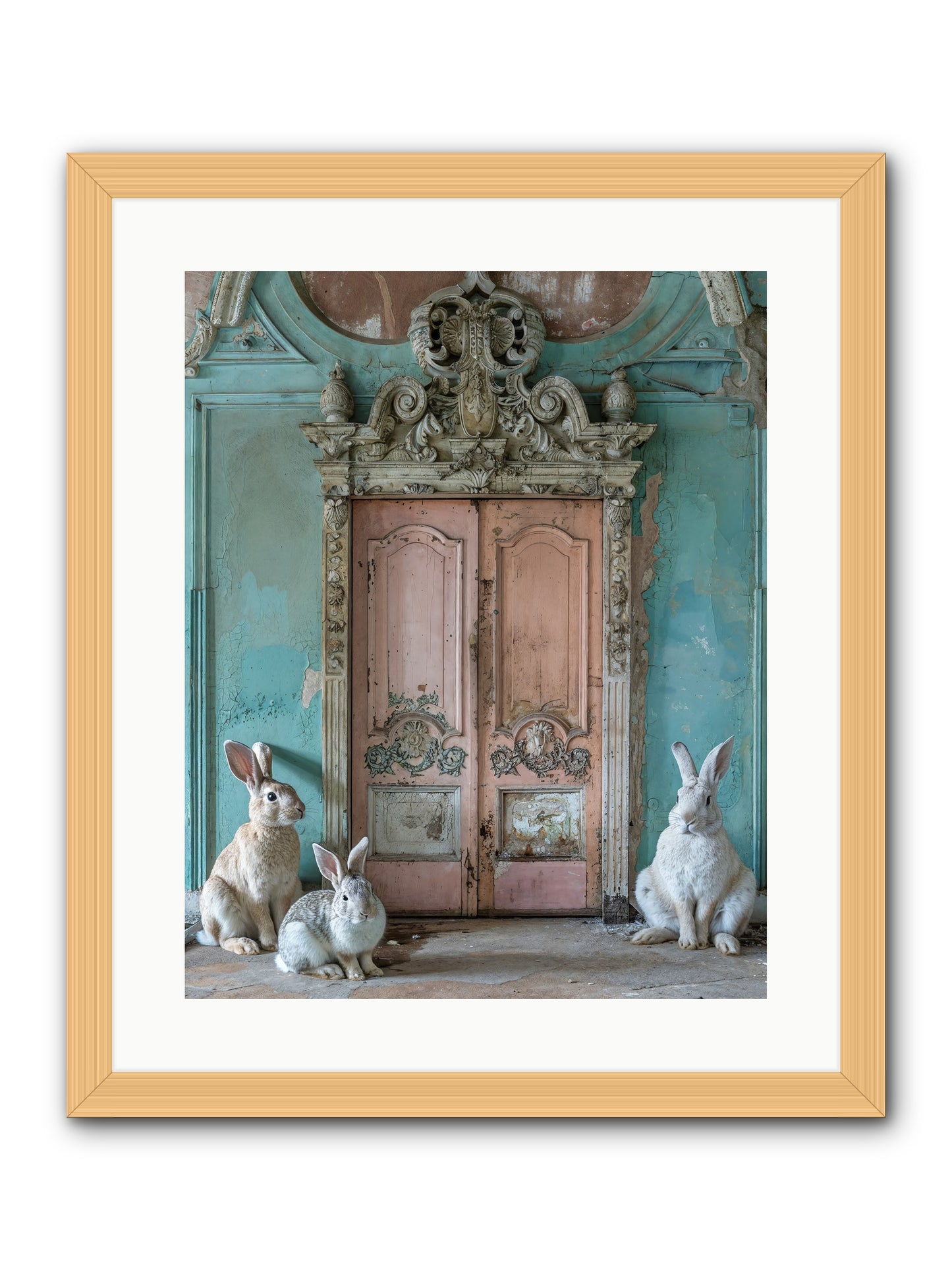 Threshold To Cottontail's Paradise -- Framed Print - Natural 16x20