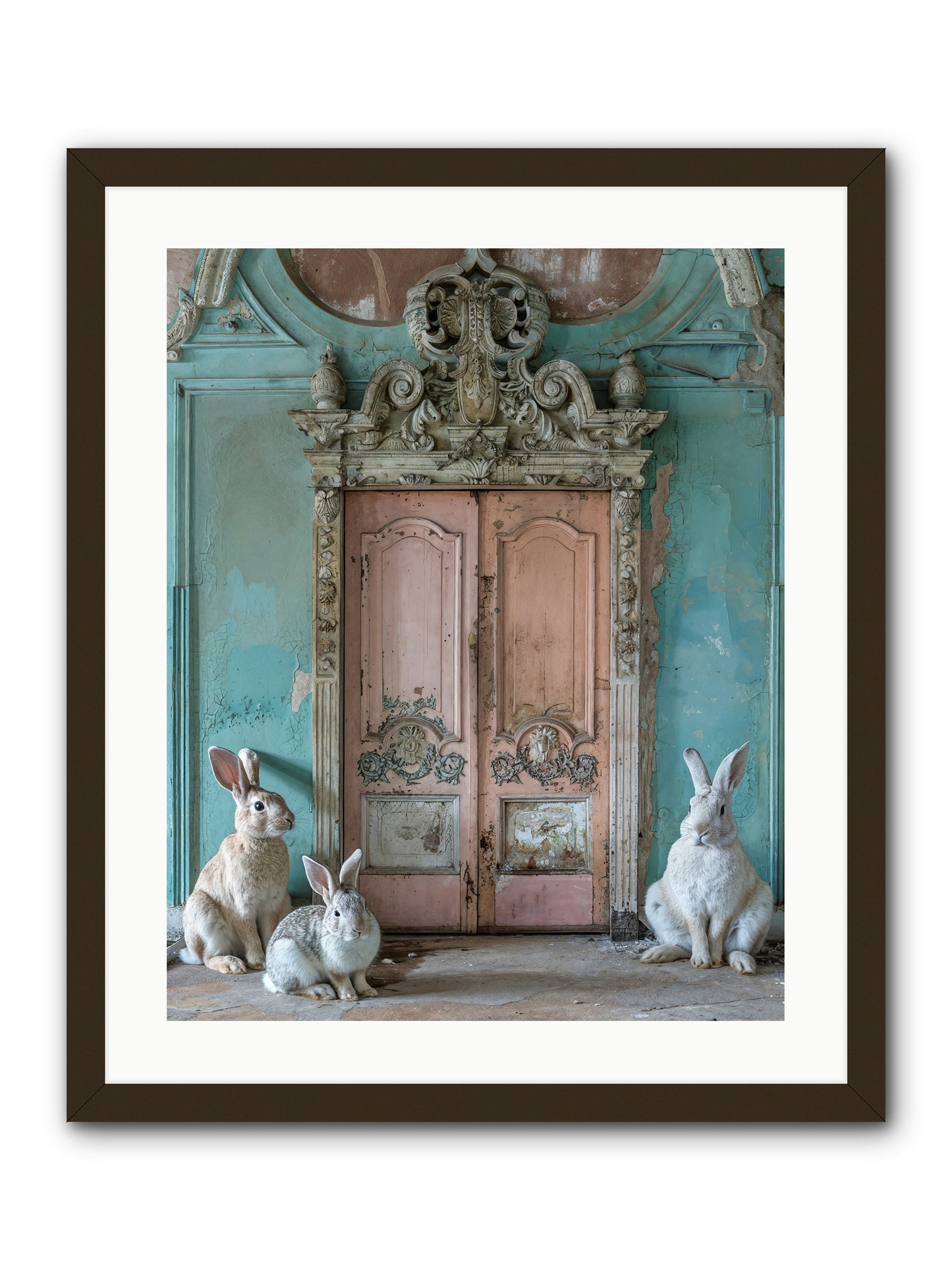 Threshold To Cottontail's Paradise -- Framed Print - Black 20x25