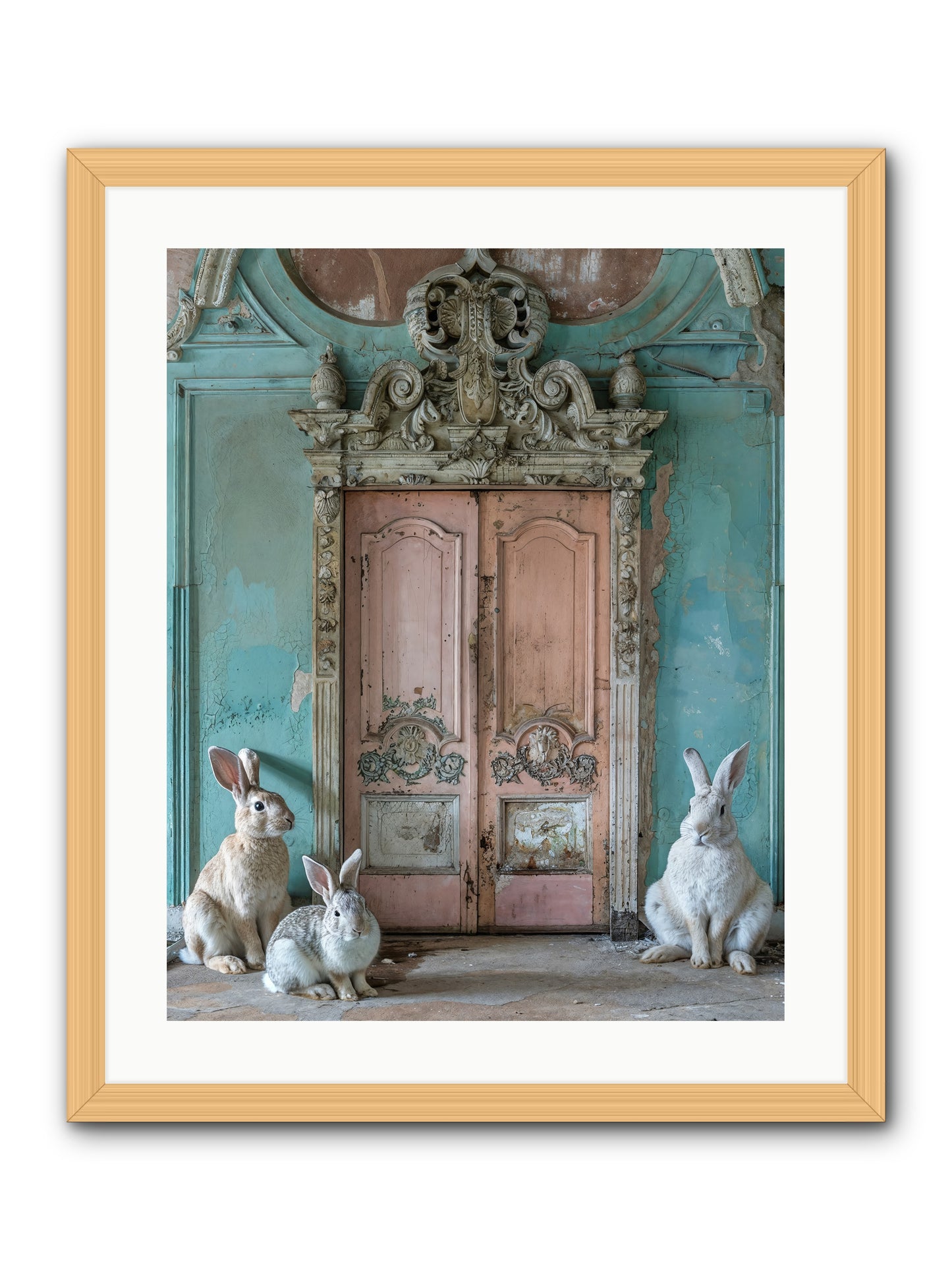 Threshold To Cottontail's Paradise -- Framed Print - Natural 20x25