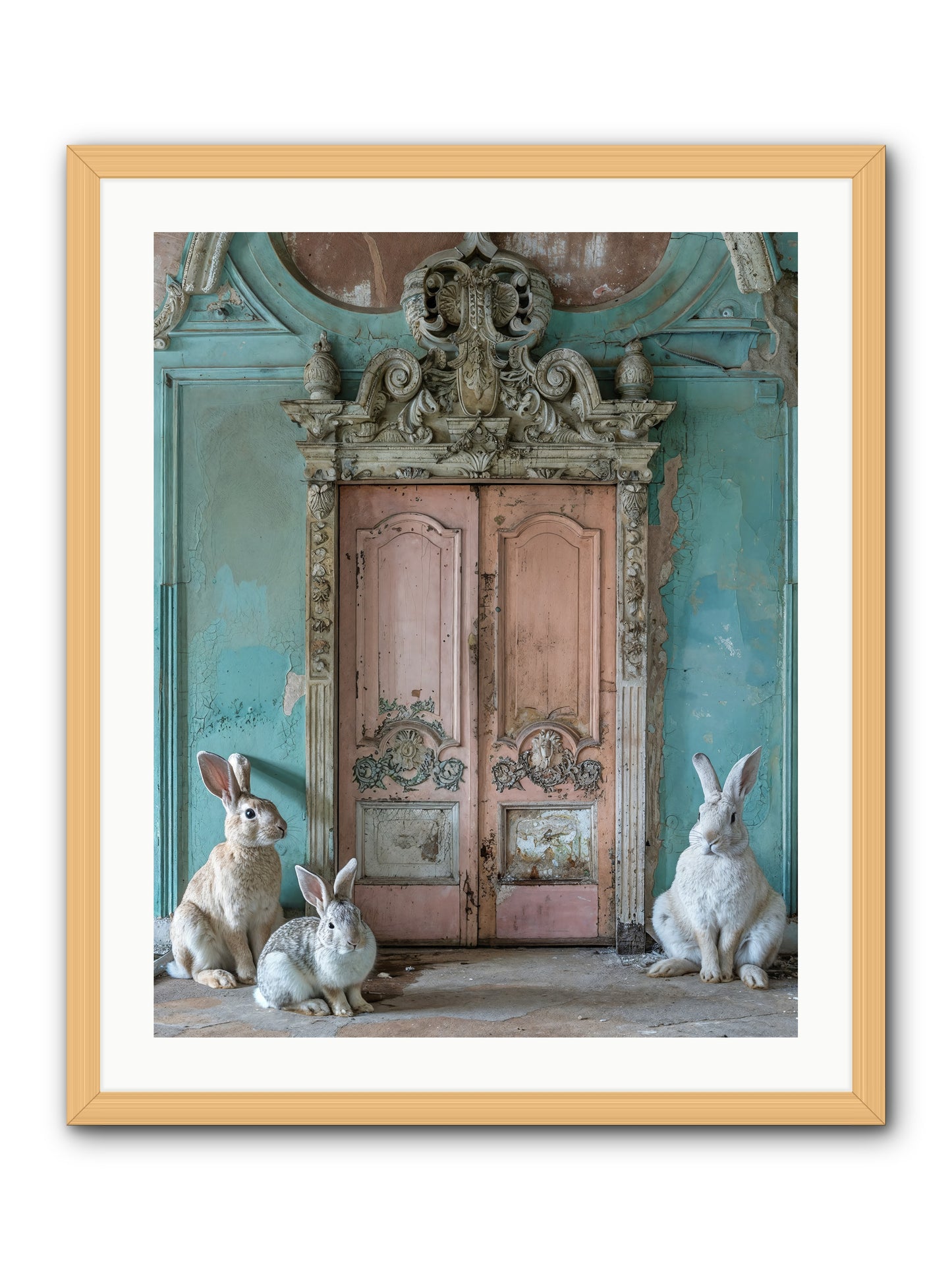 Threshold To Cottontail's Paradise -- Framed Print - Natural 24x30
