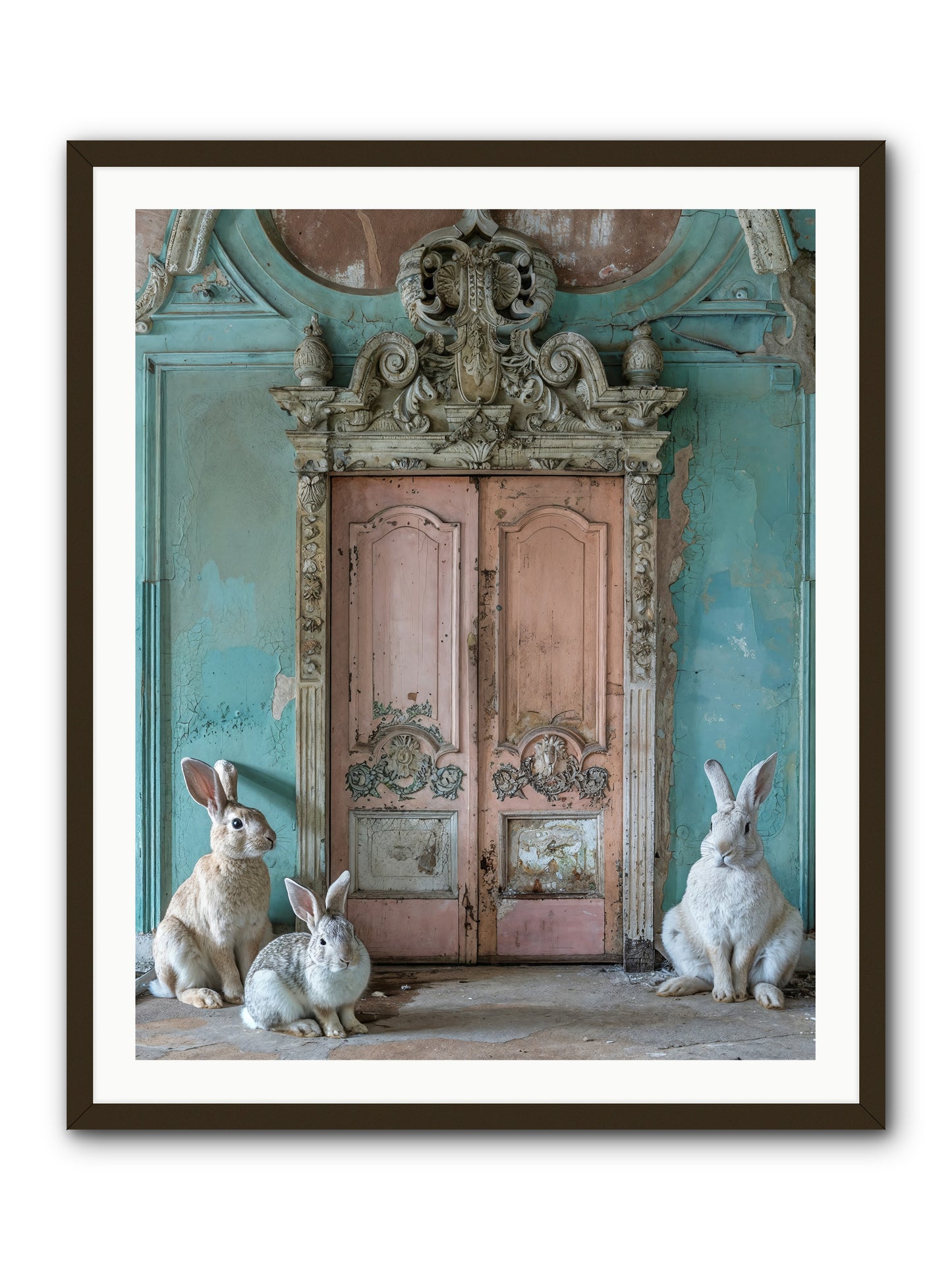 Threshold To Cottontail's Paradise -- Framed Print - Black 32x40
