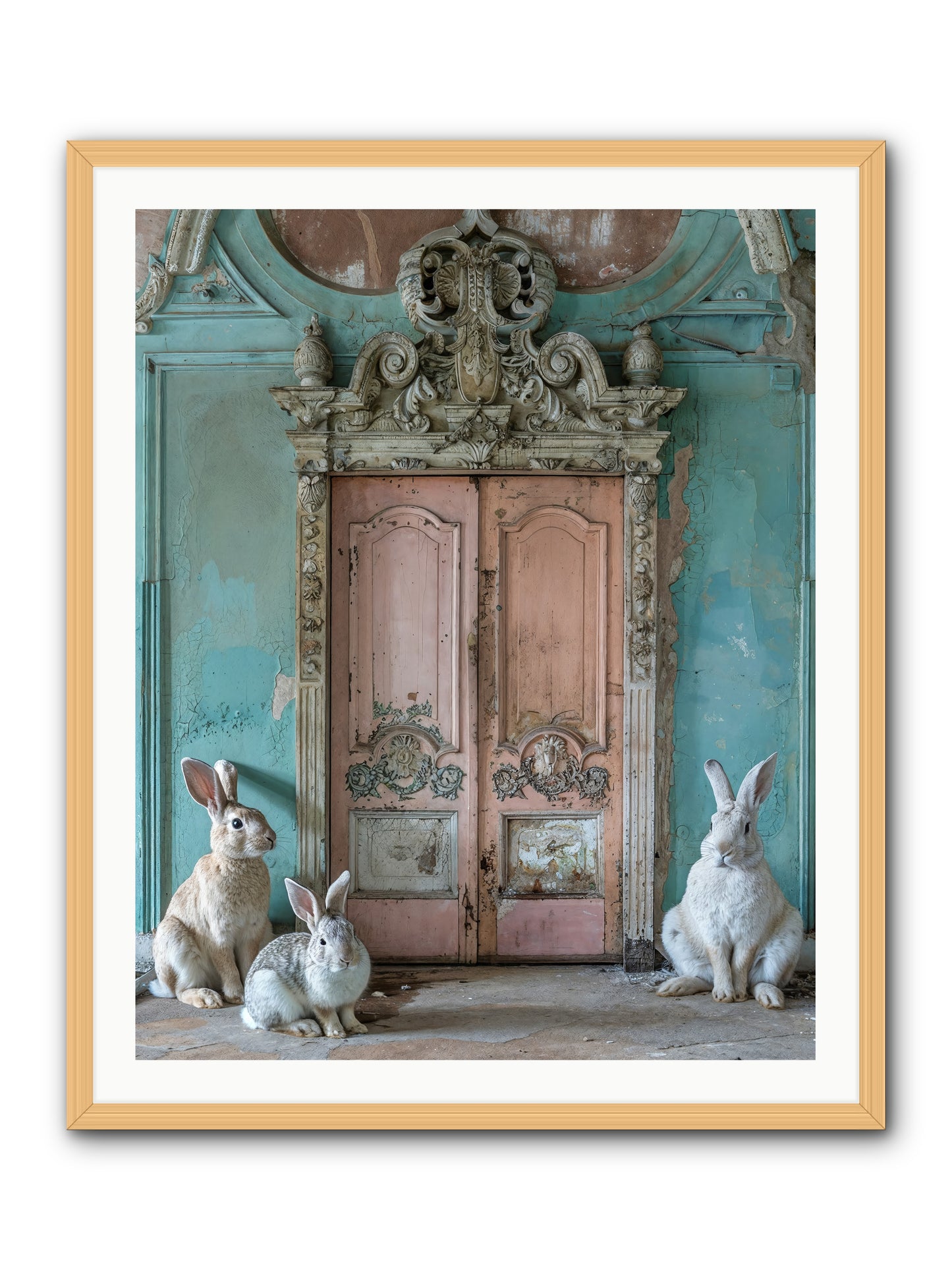 Threshold To Cottontail's Paradise -- Framed Print - Natural 32x40