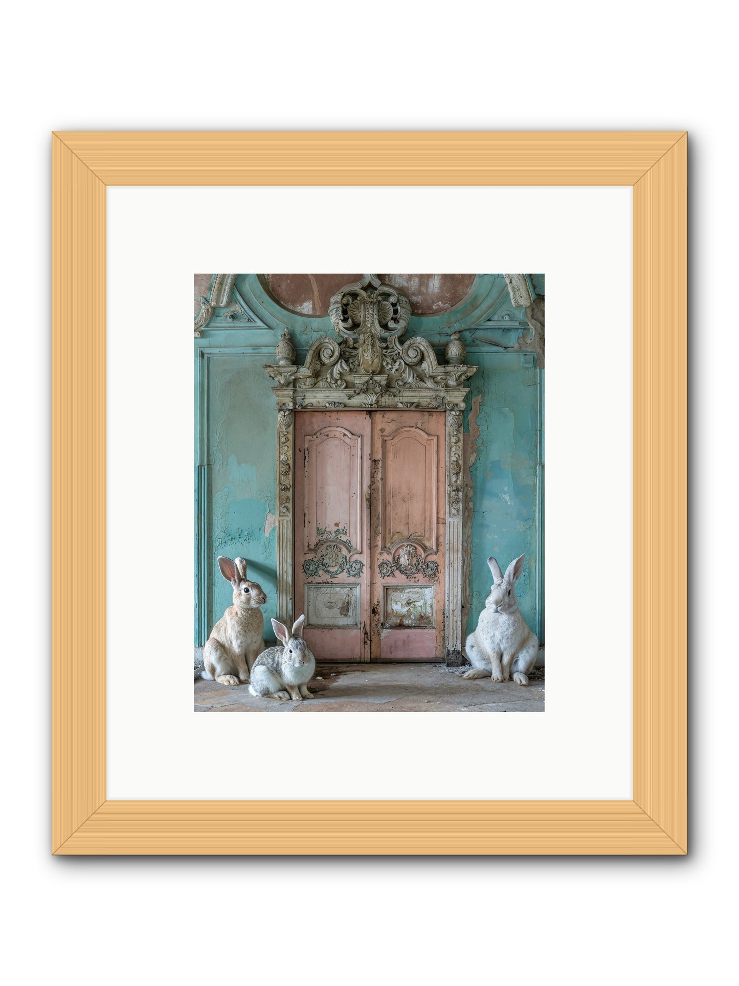 Threshold To Cottontail's Paradise -- Framed Print - Natural 8x10