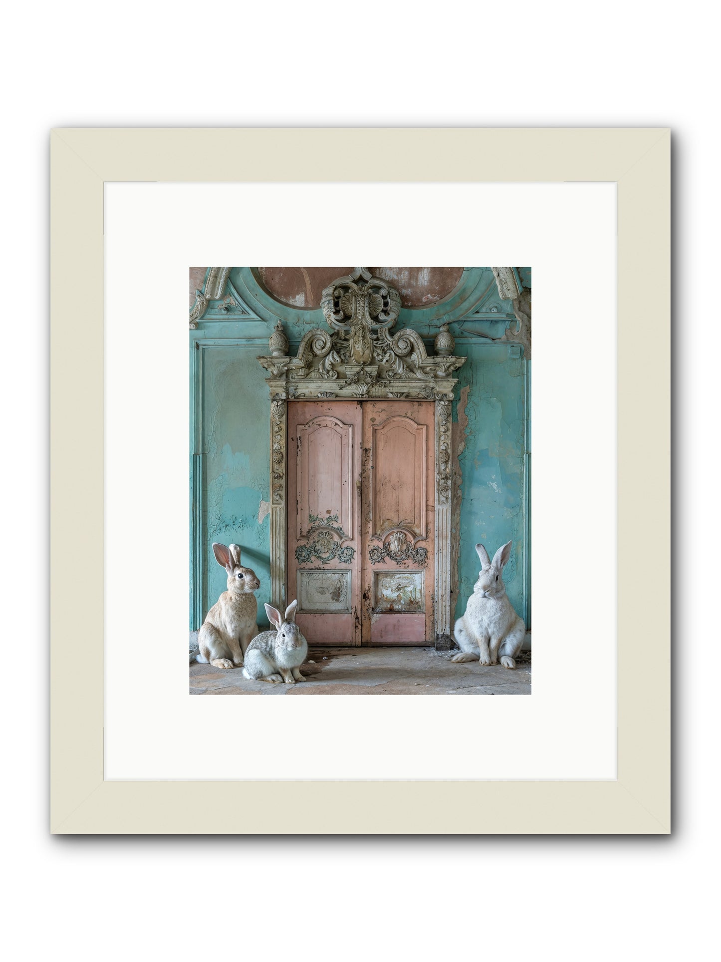 Threshold To Cottontail's Paradise -- Framed Print - White 8x10