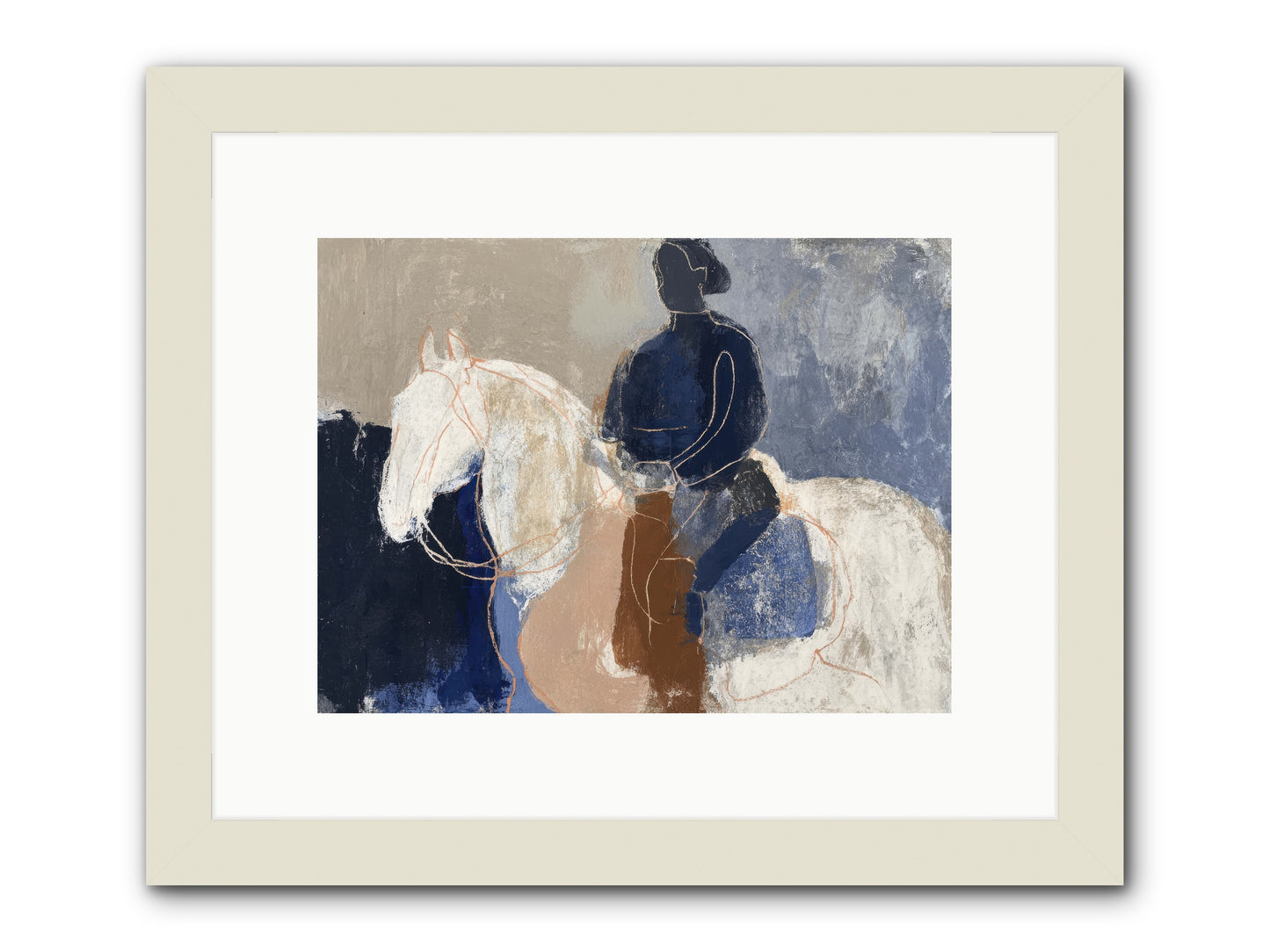 Threshold & Mane -- Framed Print - White 12x9