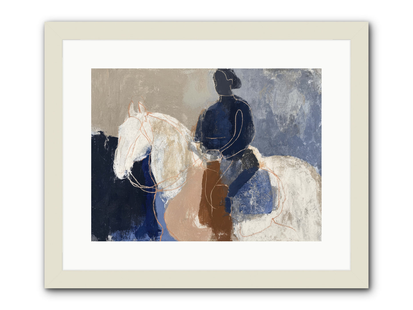 Threshold & Mane -- Framed Print - White 16x12