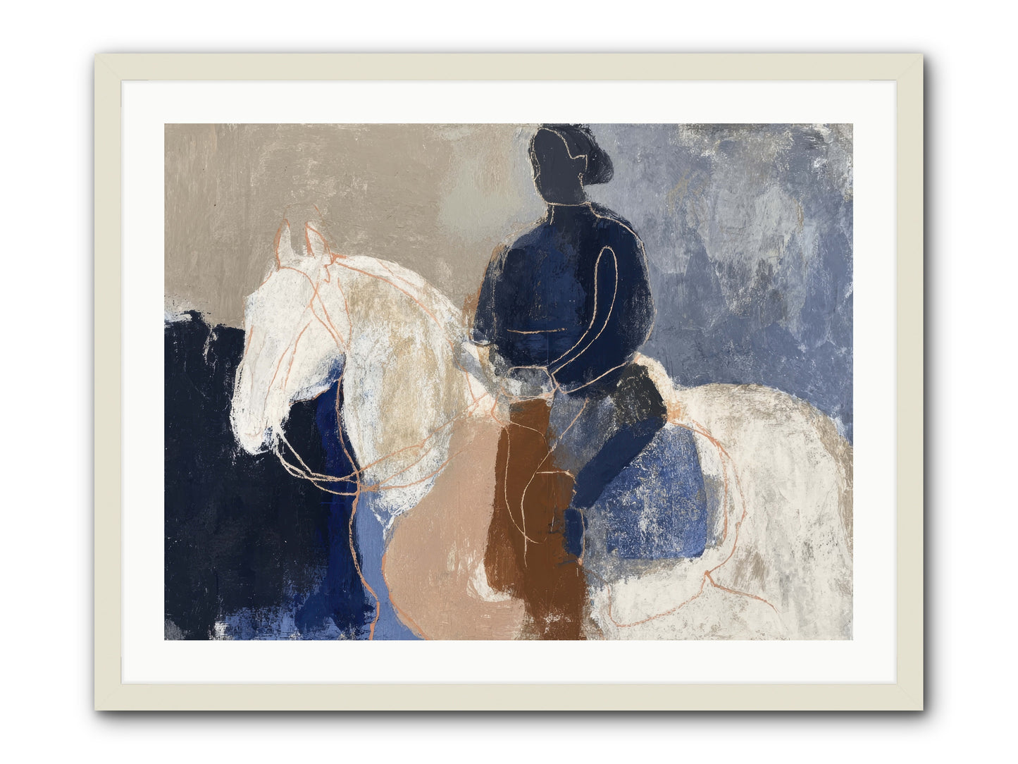 Threshold & Mane -- Framed Print - White 32x24