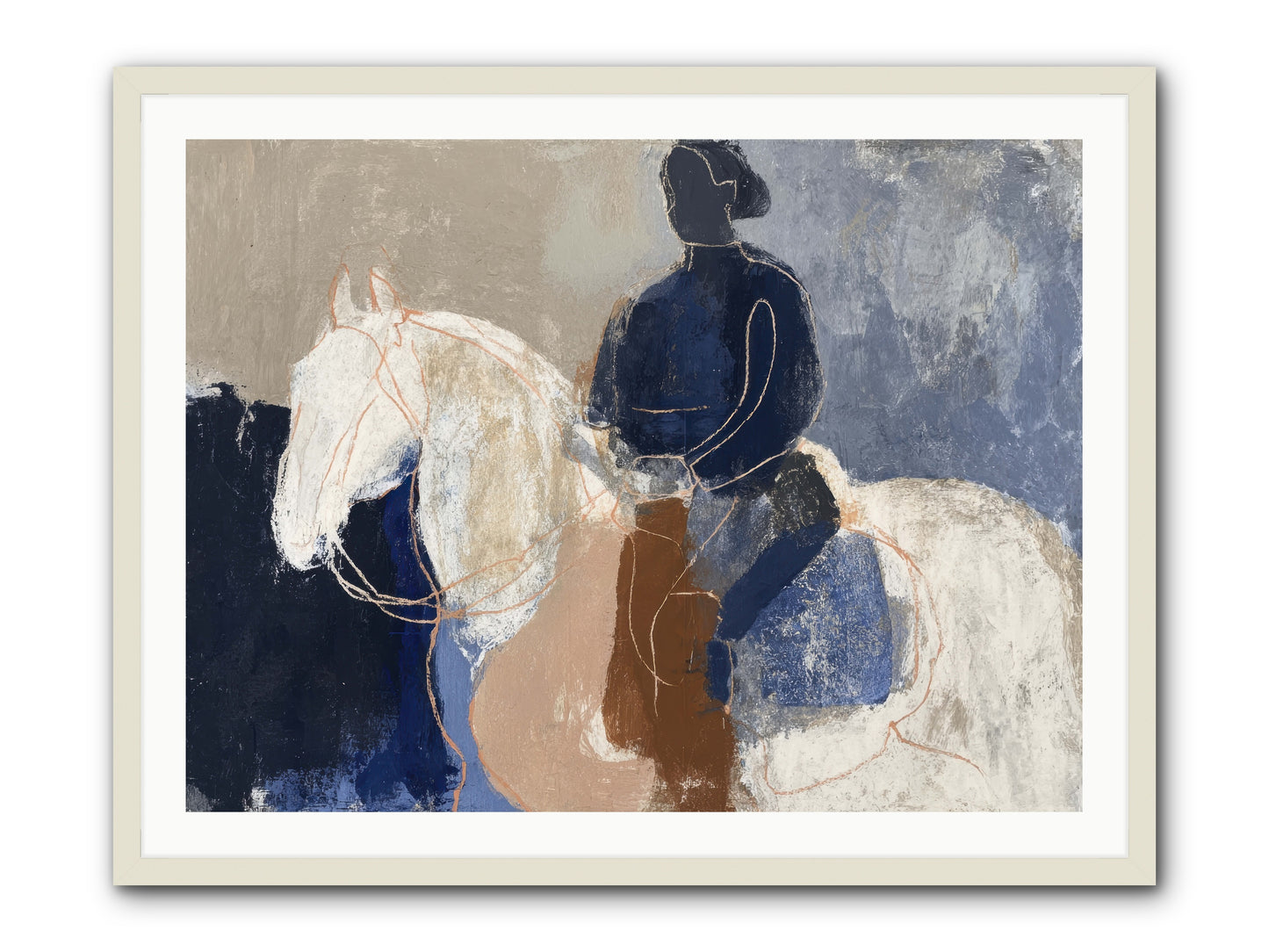 Threshold & Mane -- Framed Print - White 40x30