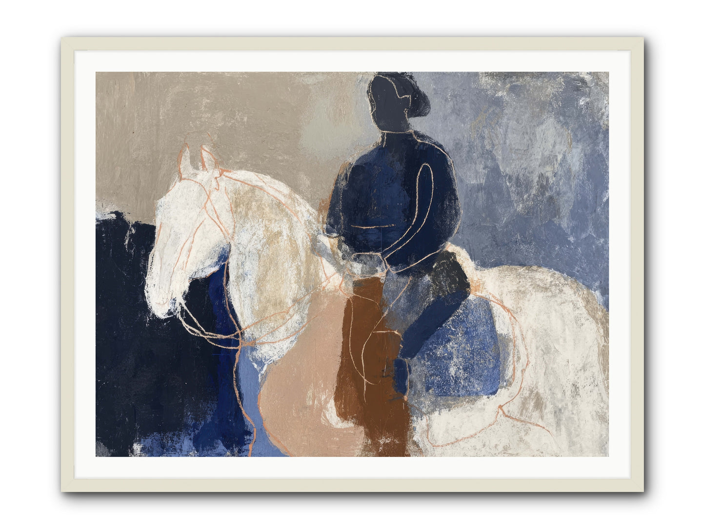 Threshold & Mane -- Framed Print - White 48x36