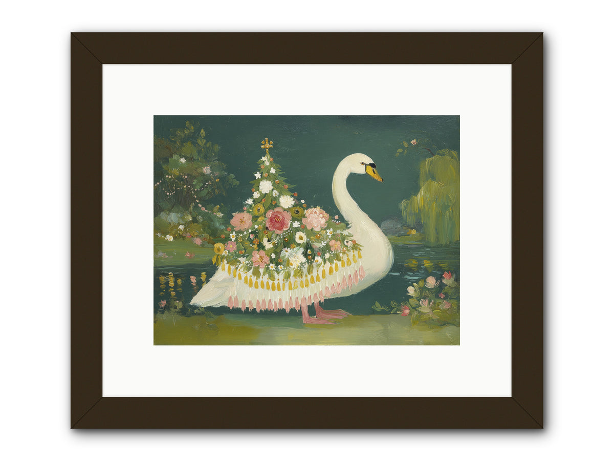 Through Glittering Waters -- Framed Print - Black 12x9