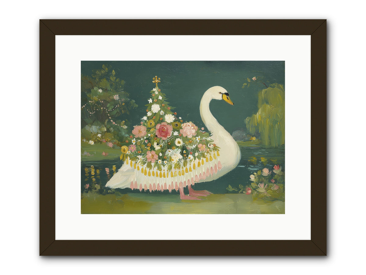 Through Glittering Waters -- Framed Print - Black 16x12