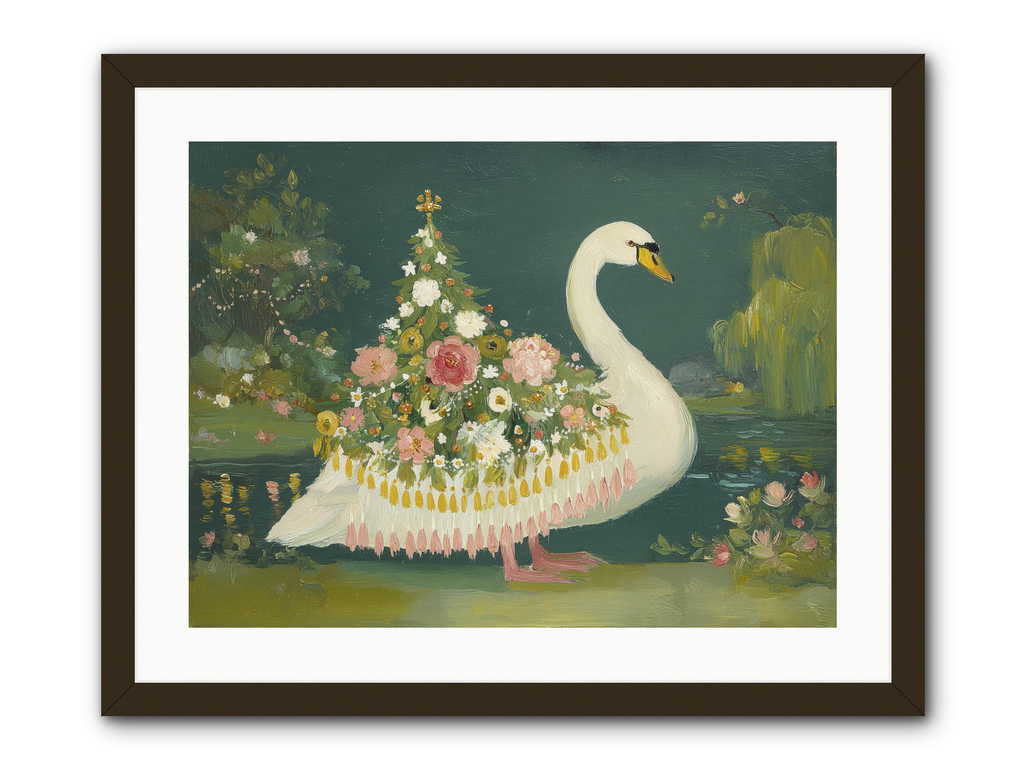 Through Glittering Waters -- Framed Print - Black 24x18