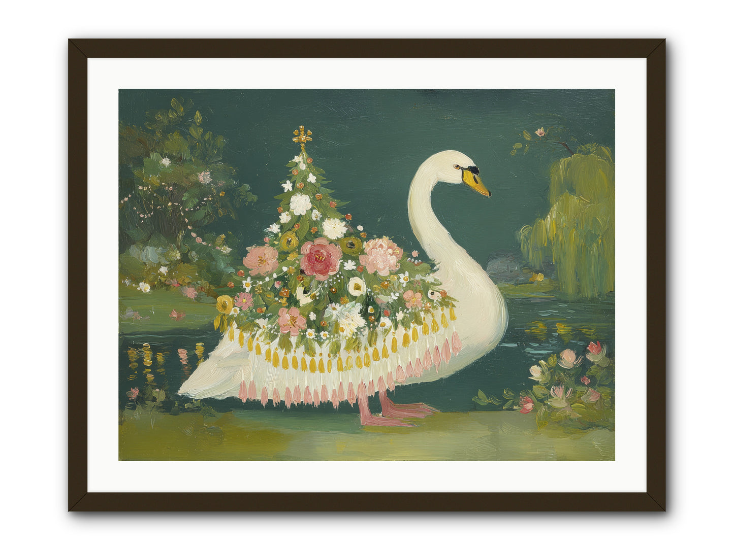 Through Glittering Waters -- Framed Print - Black 32x24