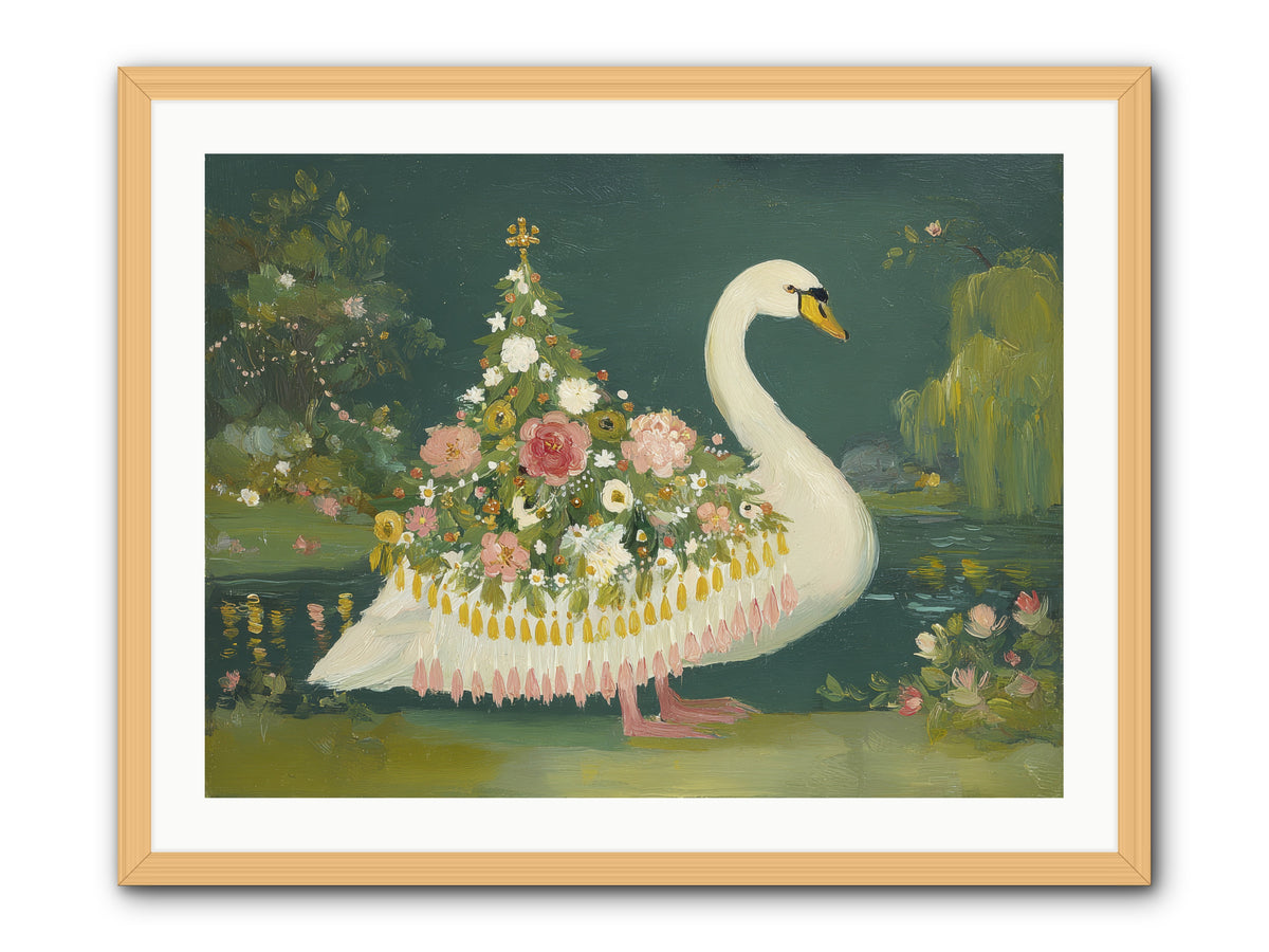 Through Glittering Waters -- Framed Print - Natural 32x24