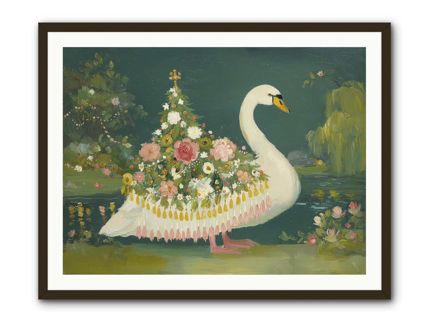 Through Glittering Waters -- Framed Print - Black 40x30