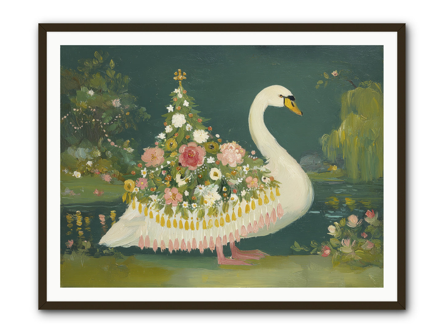 Through Glittering Waters -- Framed Print - Black 48x36