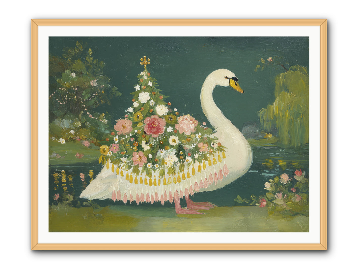 Through Glittering Waters -- Framed Print - Natural 48x36