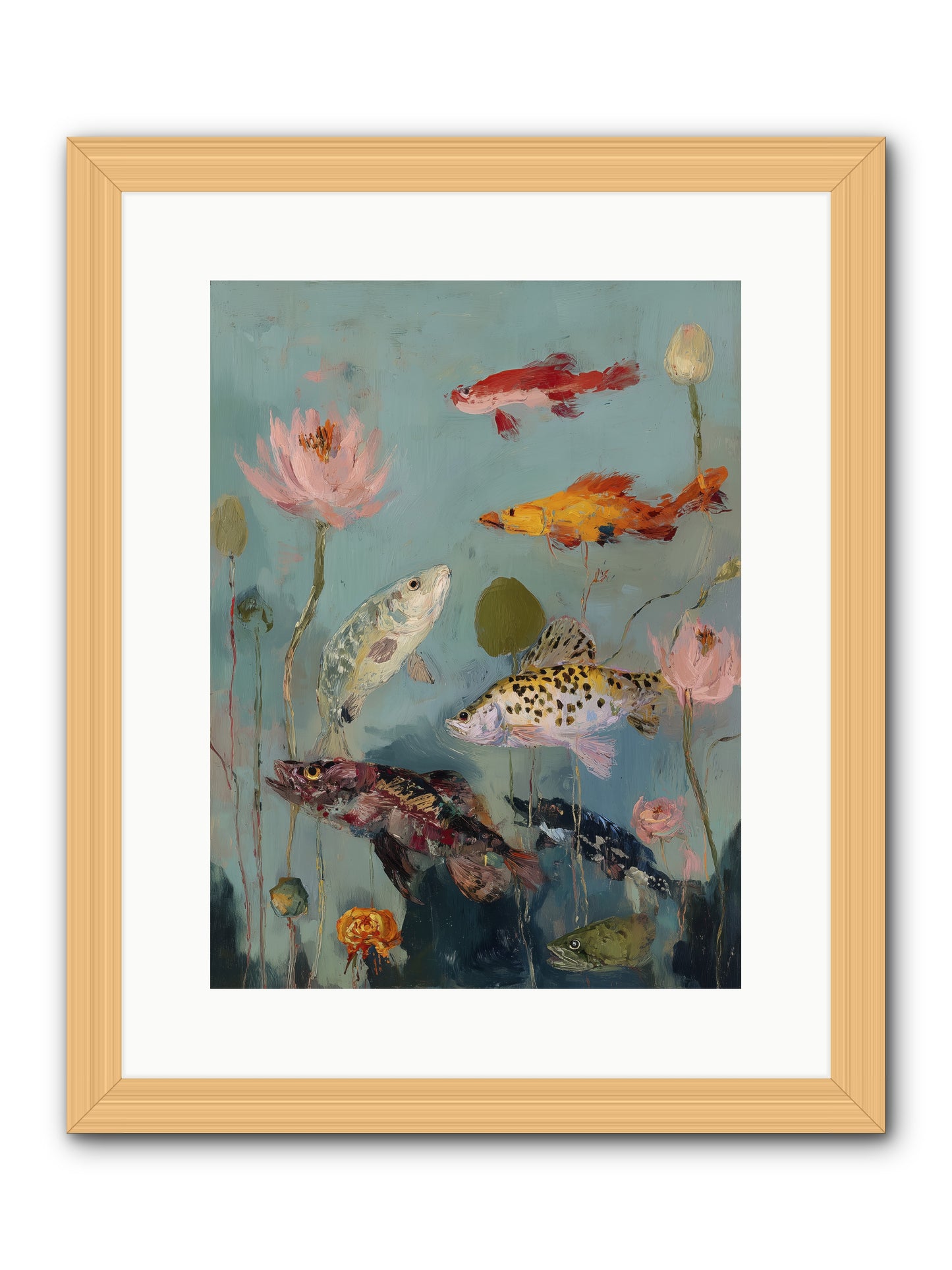 Through Liquid Heaven -- Framed Print - Natural 12x16