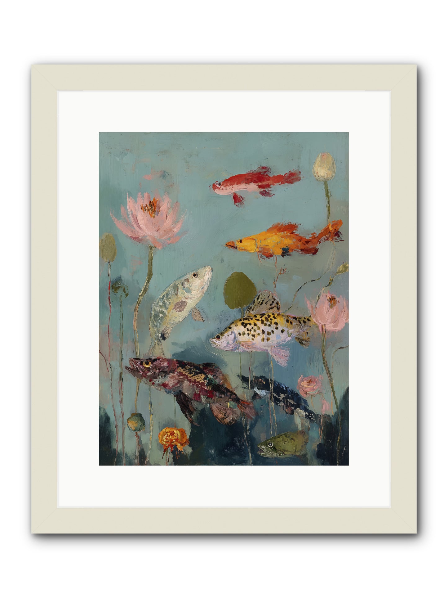 Through Liquid Heaven -- Framed Print - White 12x16
