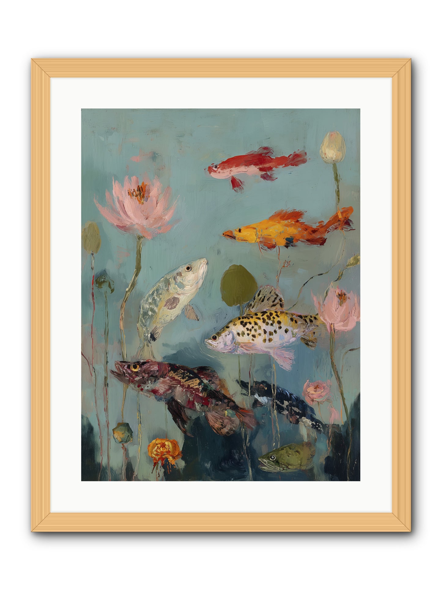 Through Liquid Heaven -- Framed Print - Natural 18x24
