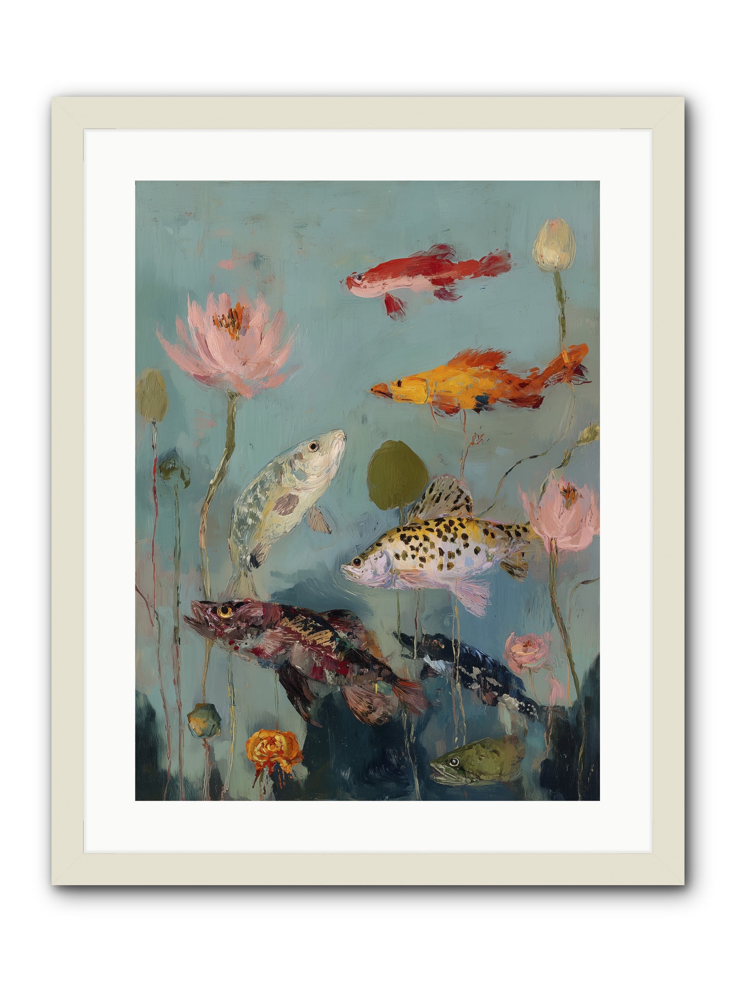 Through Liquid Heaven -- Framed Print - White 18x24