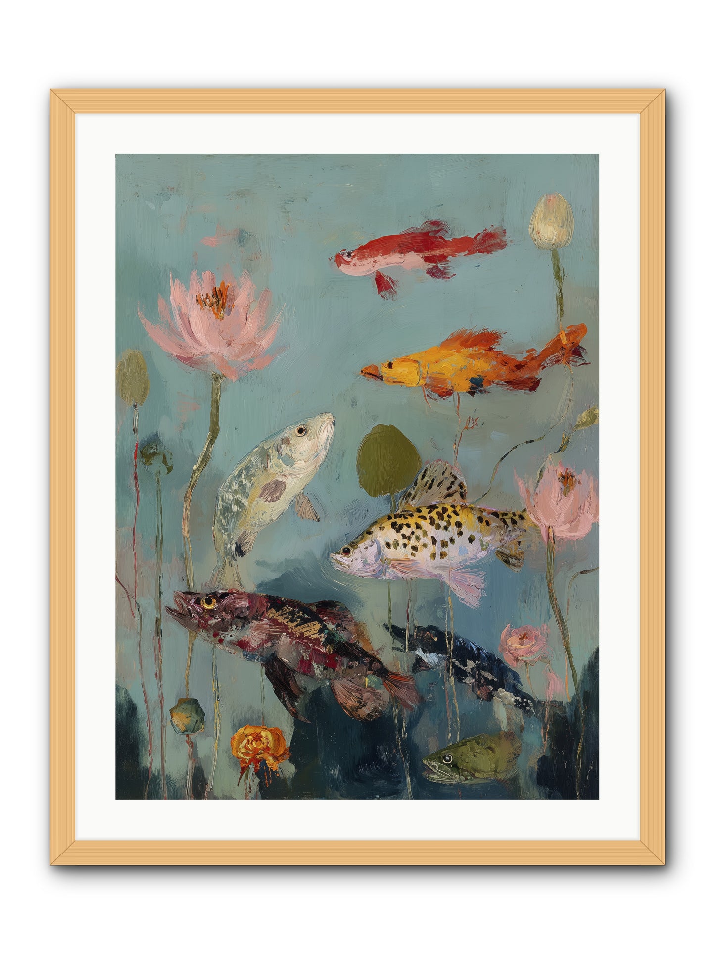 Through Liquid Heaven -- Framed Print - Natural 24x32