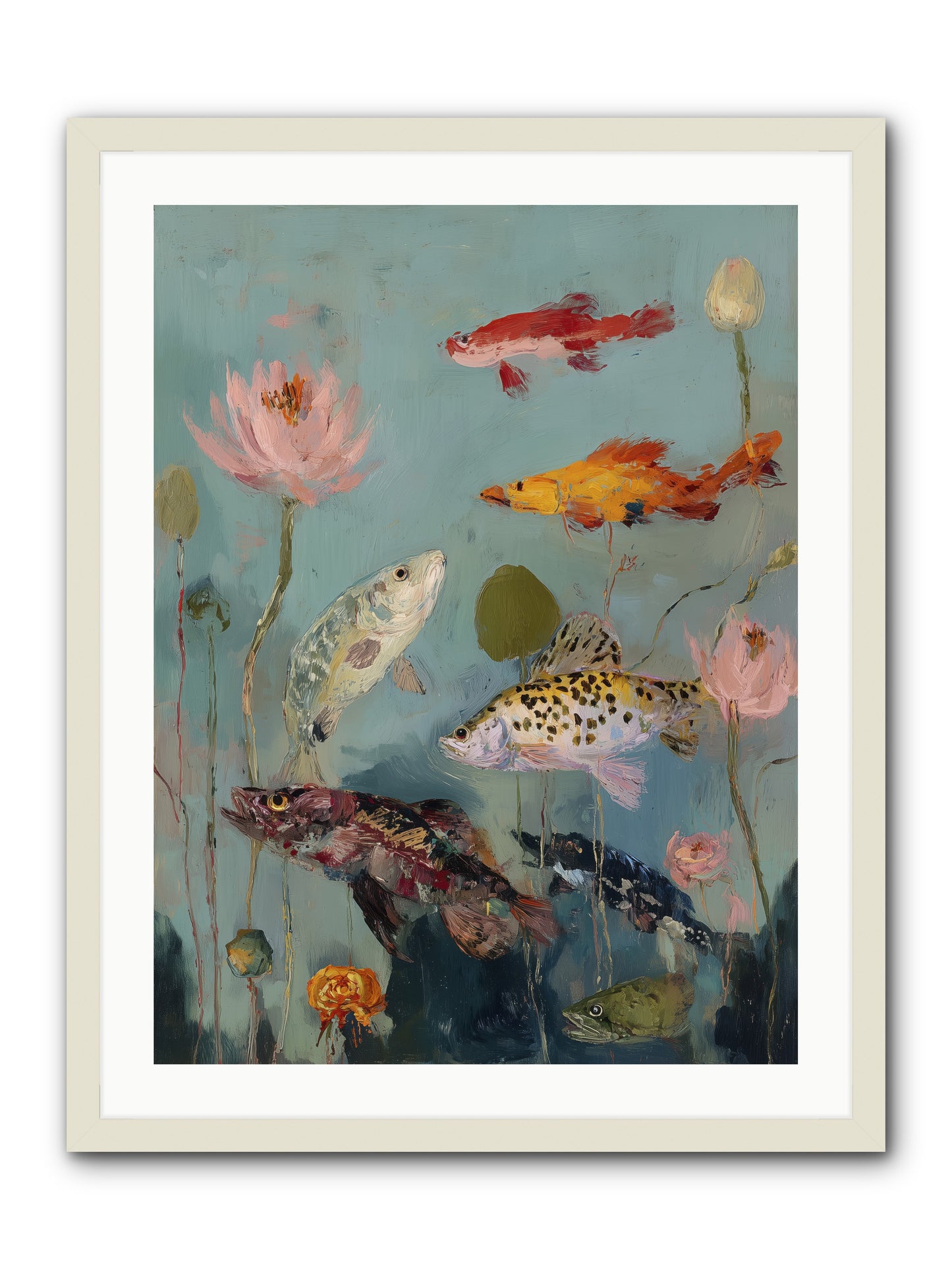 Through Liquid Heaven -- Framed Print - White 24x32