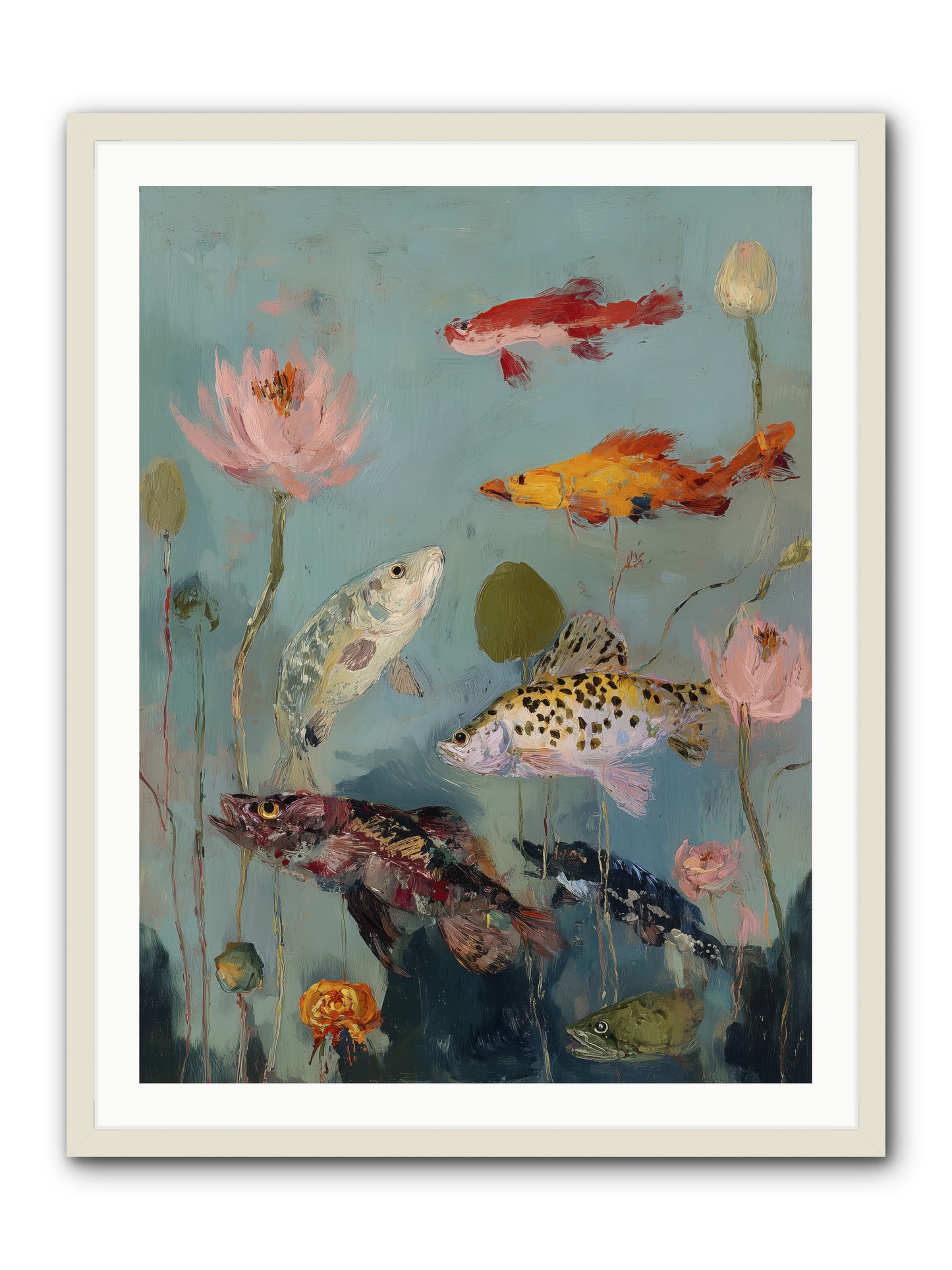 Through Liquid Heaven -- Framed Print - White 30x40