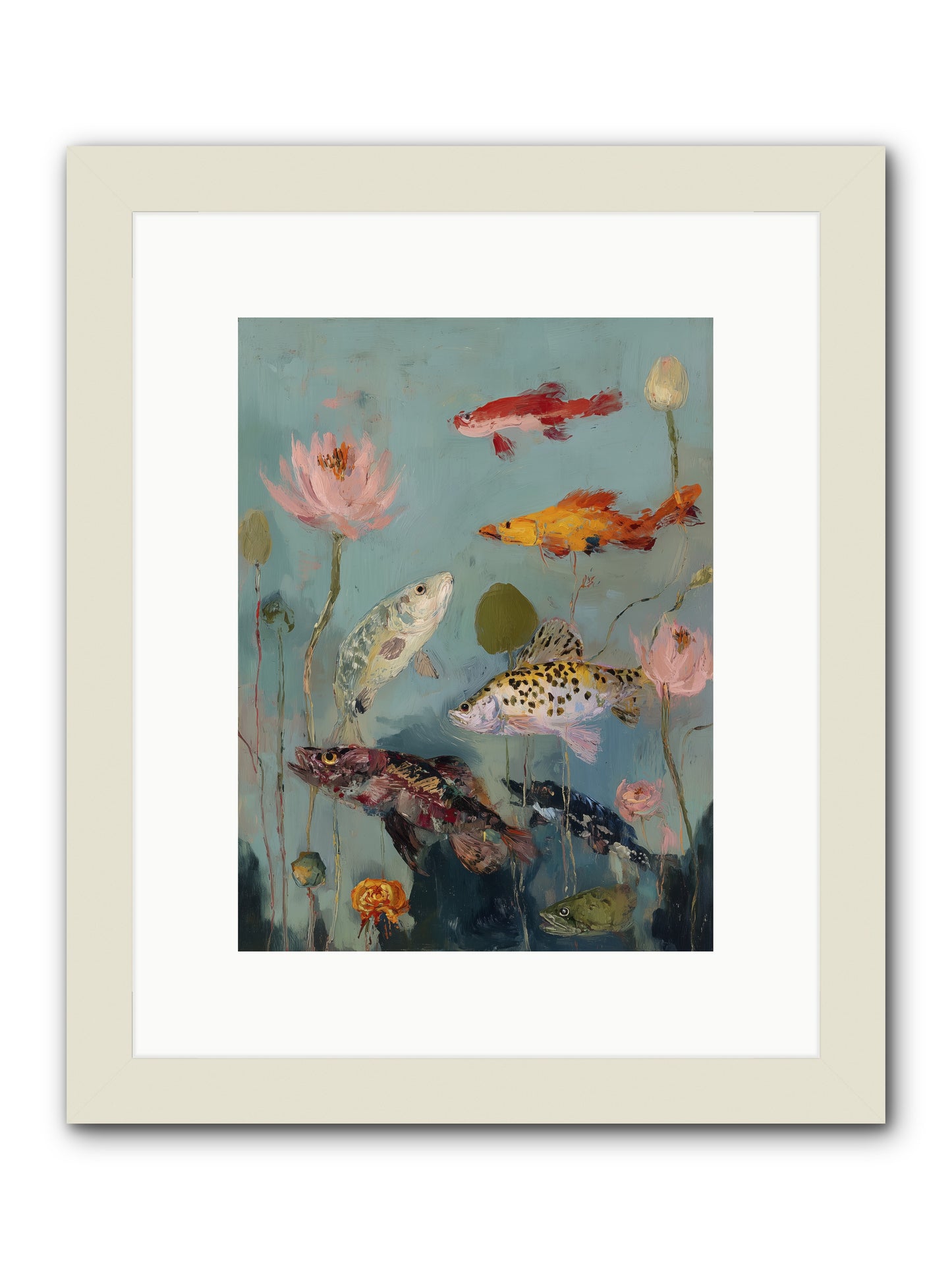 Through Liquid Heaven -- Framed Print - White 9x12